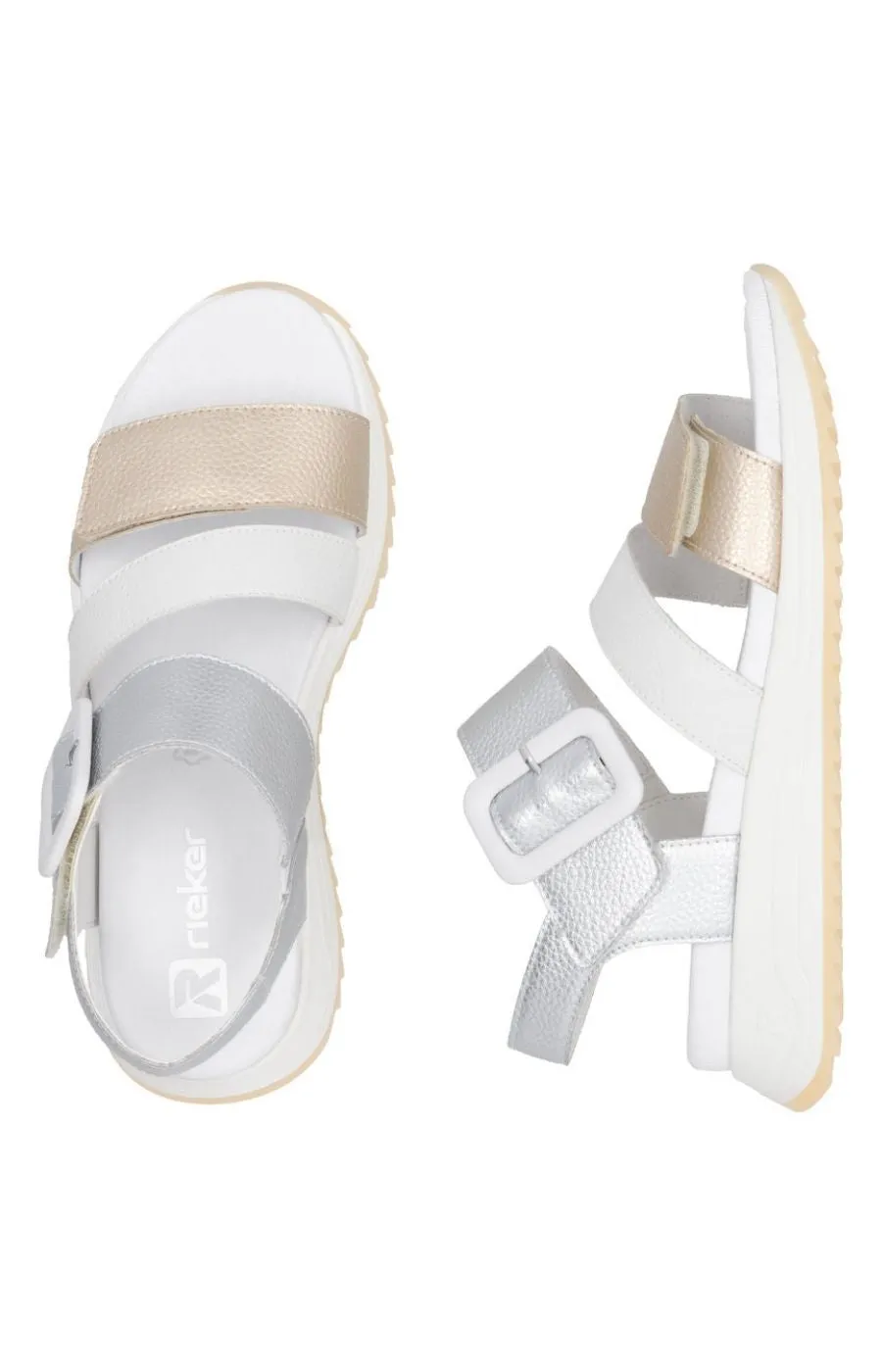 Rieker Strappy Sandal in White