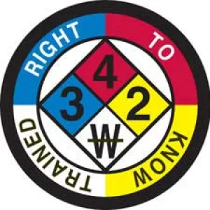 RIGHT TO KNOW TRAINED Hard Hat Labels