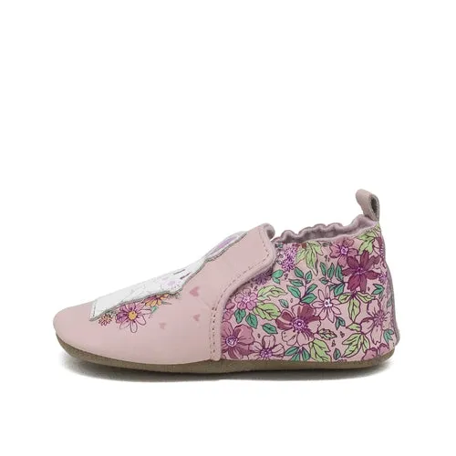 Robeez Soft Soles Flower Bunny - Blush Pink