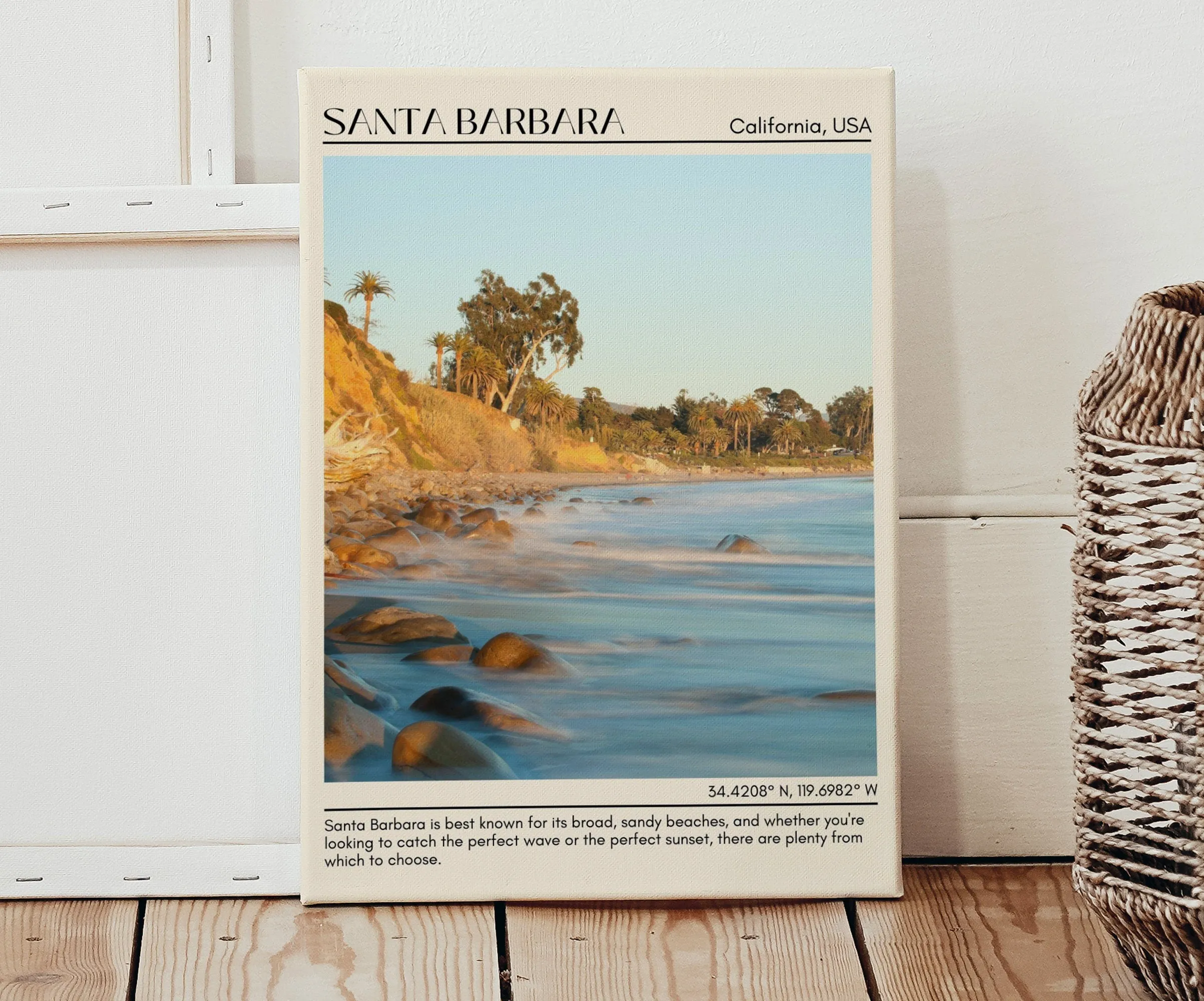 Santa Barbara Wall Art Canvas, USA