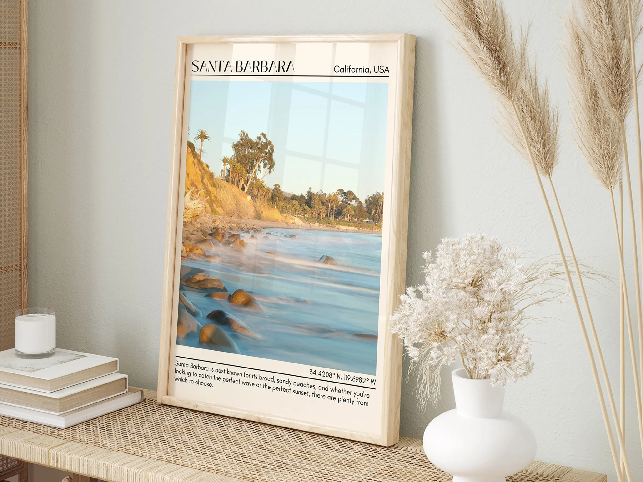 Santa Barbara Wall Art Canvas, USA