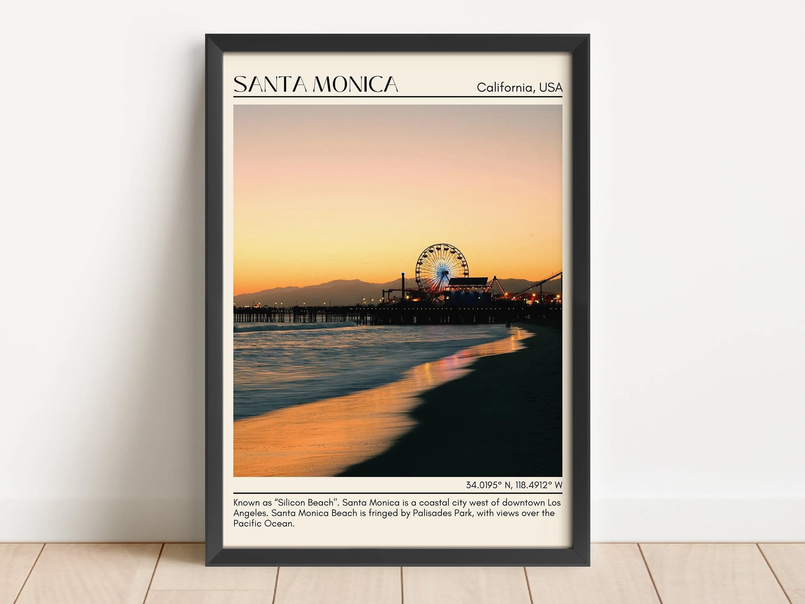 Santa Monica Wall Art Canvas, USA