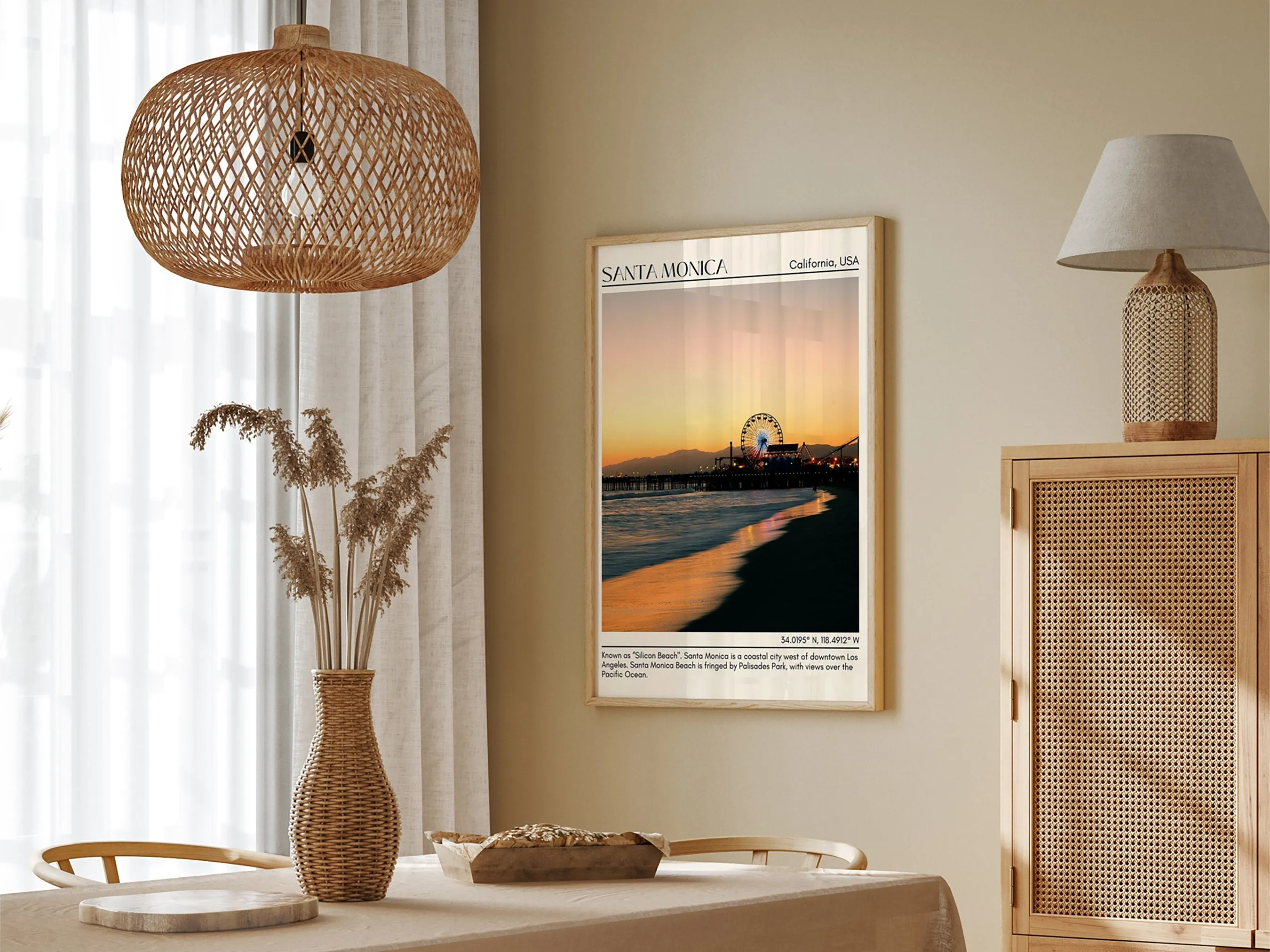 Santa Monica Wall Art Canvas, USA