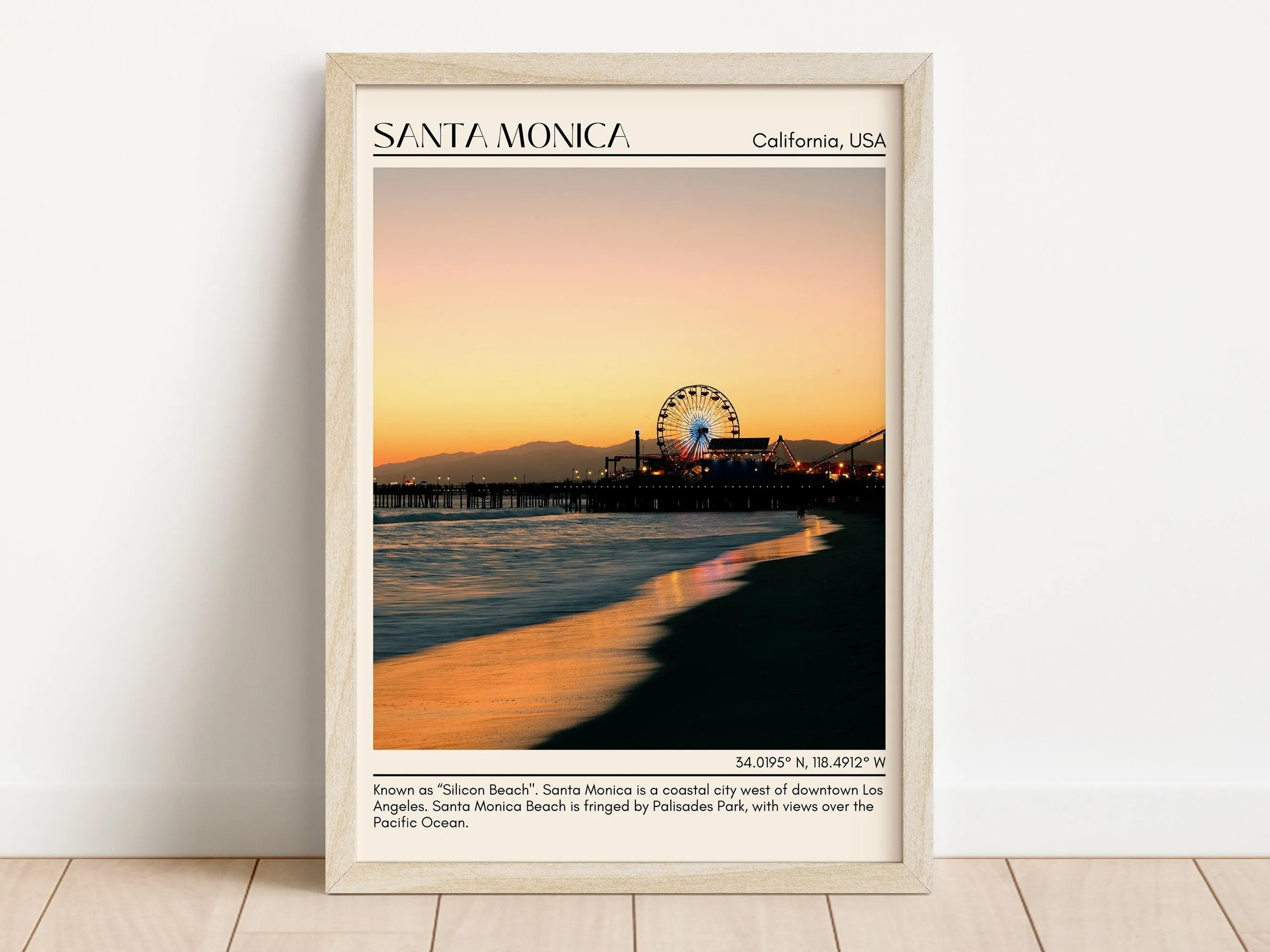 Santa Monica Wall Art Canvas, USA