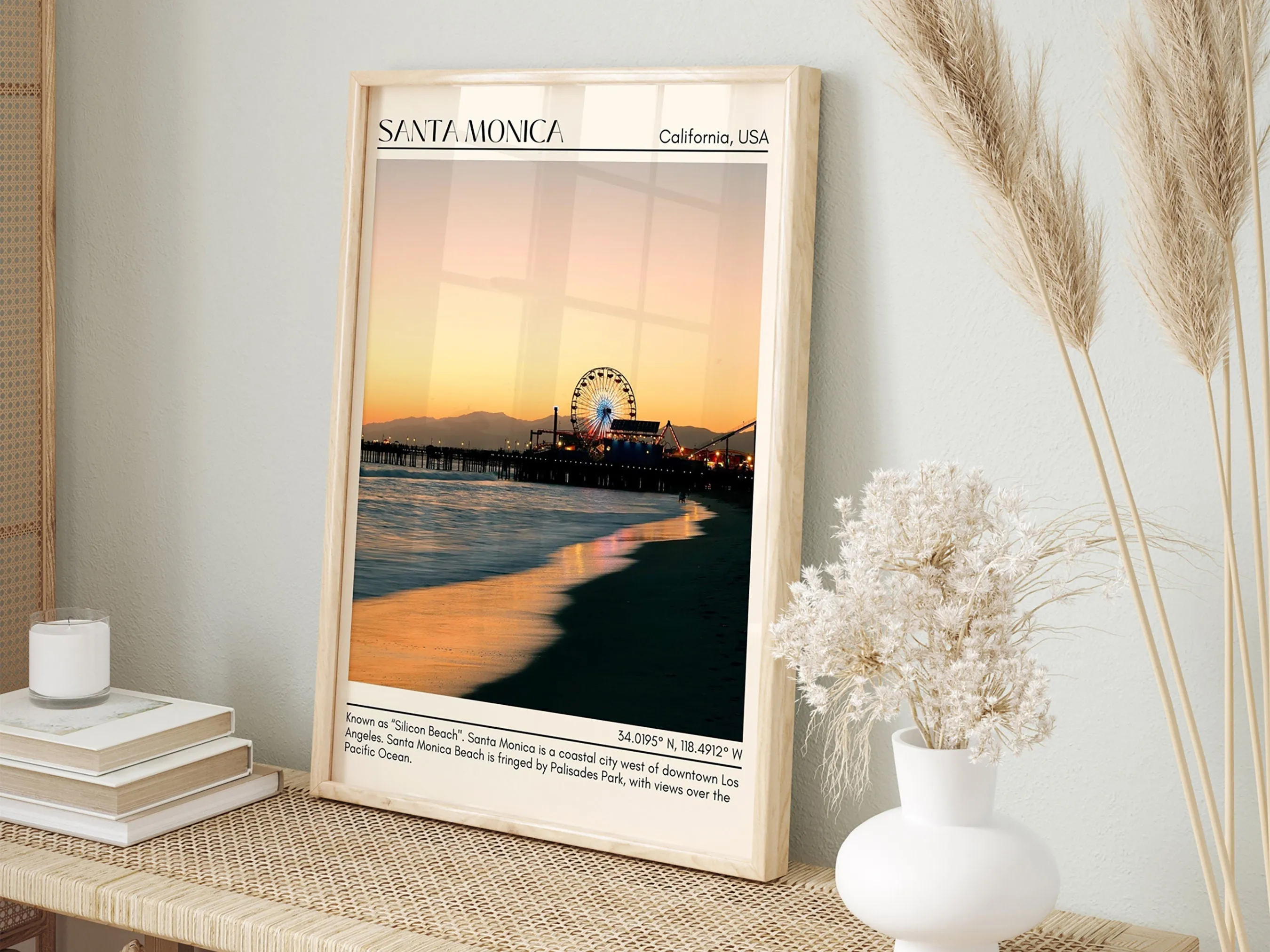 Santa Monica Wall Art Canvas, USA