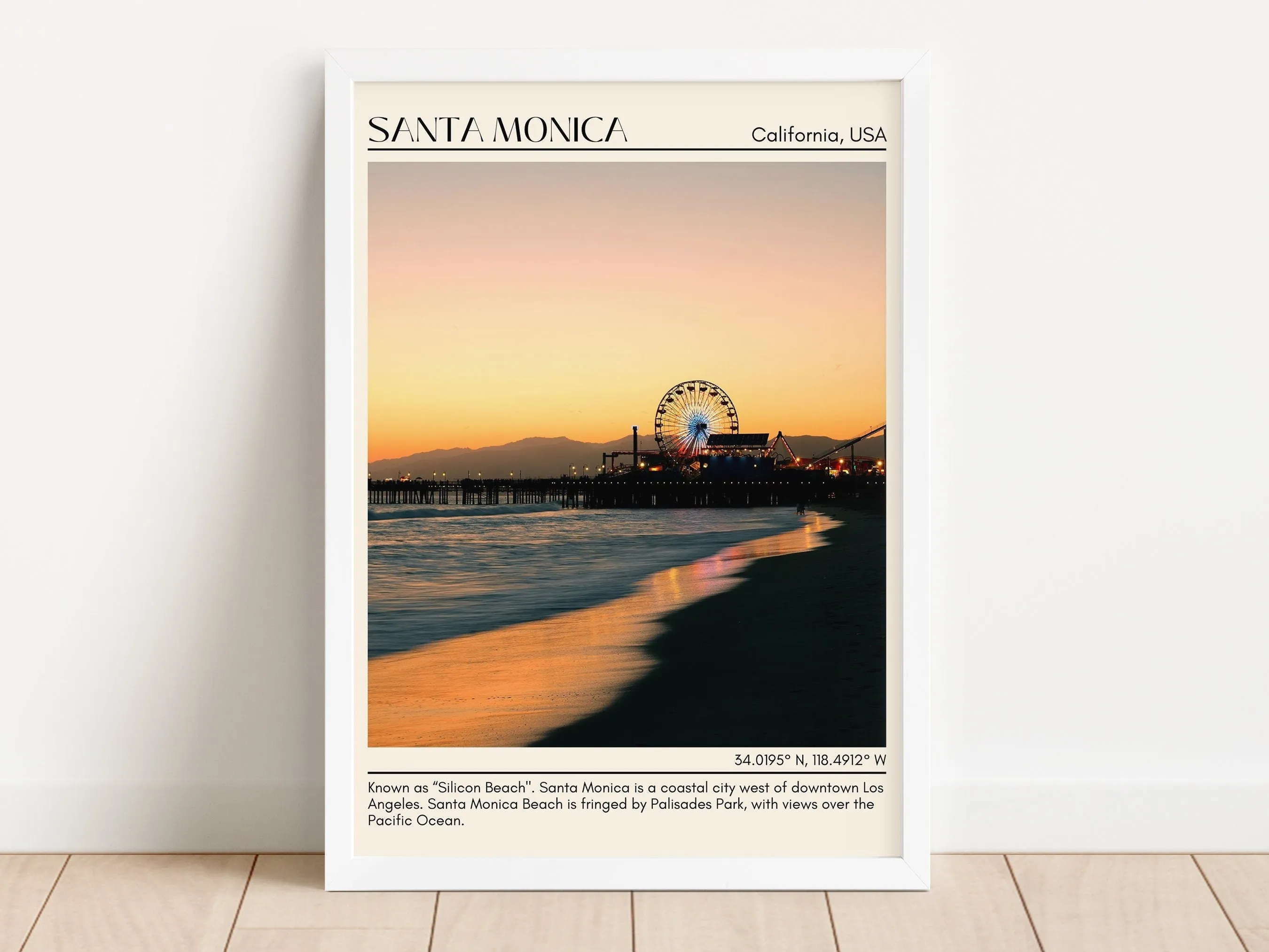 Santa Monica Wall Art Canvas, USA