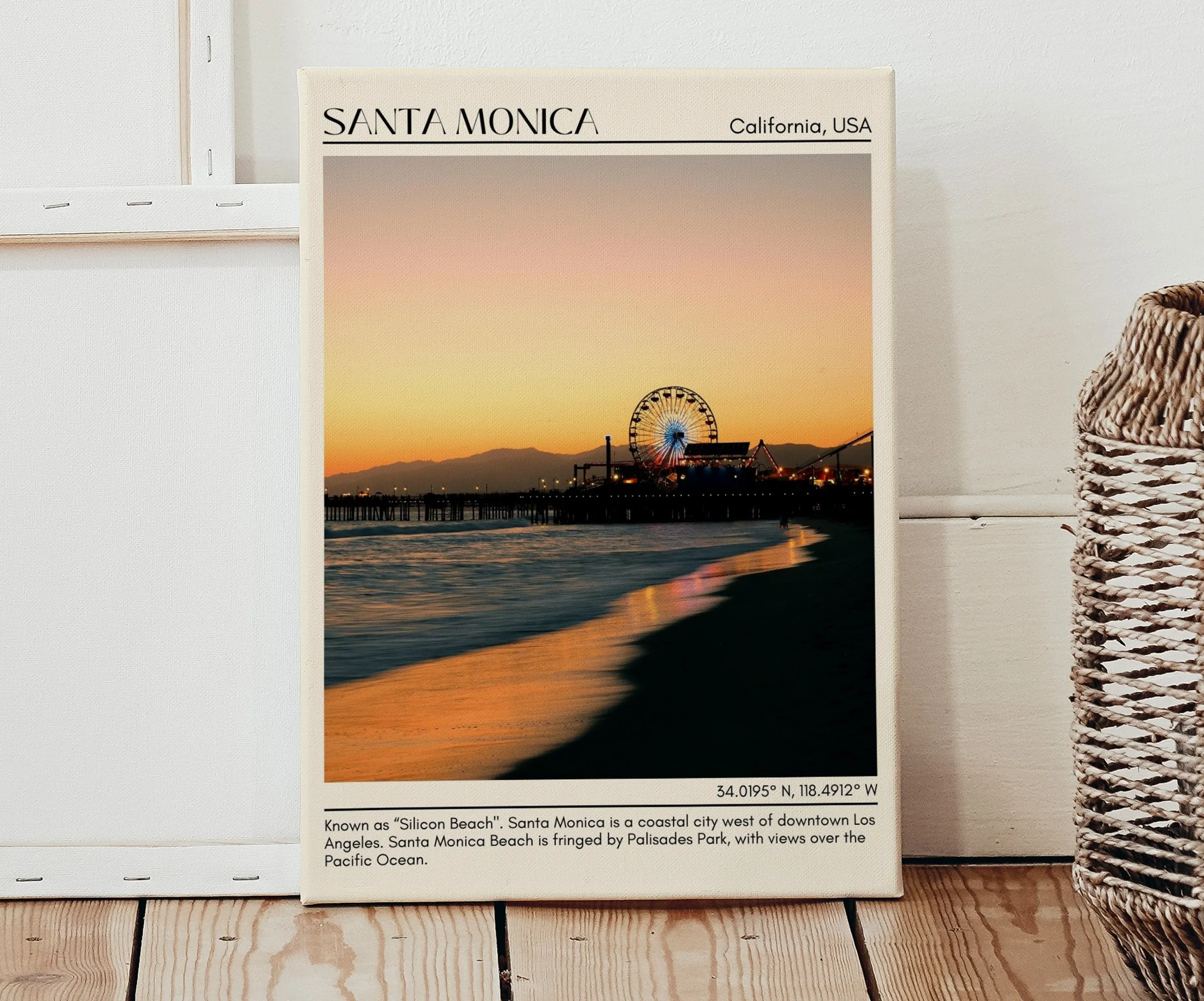 Santa Monica Wall Art Canvas, USA