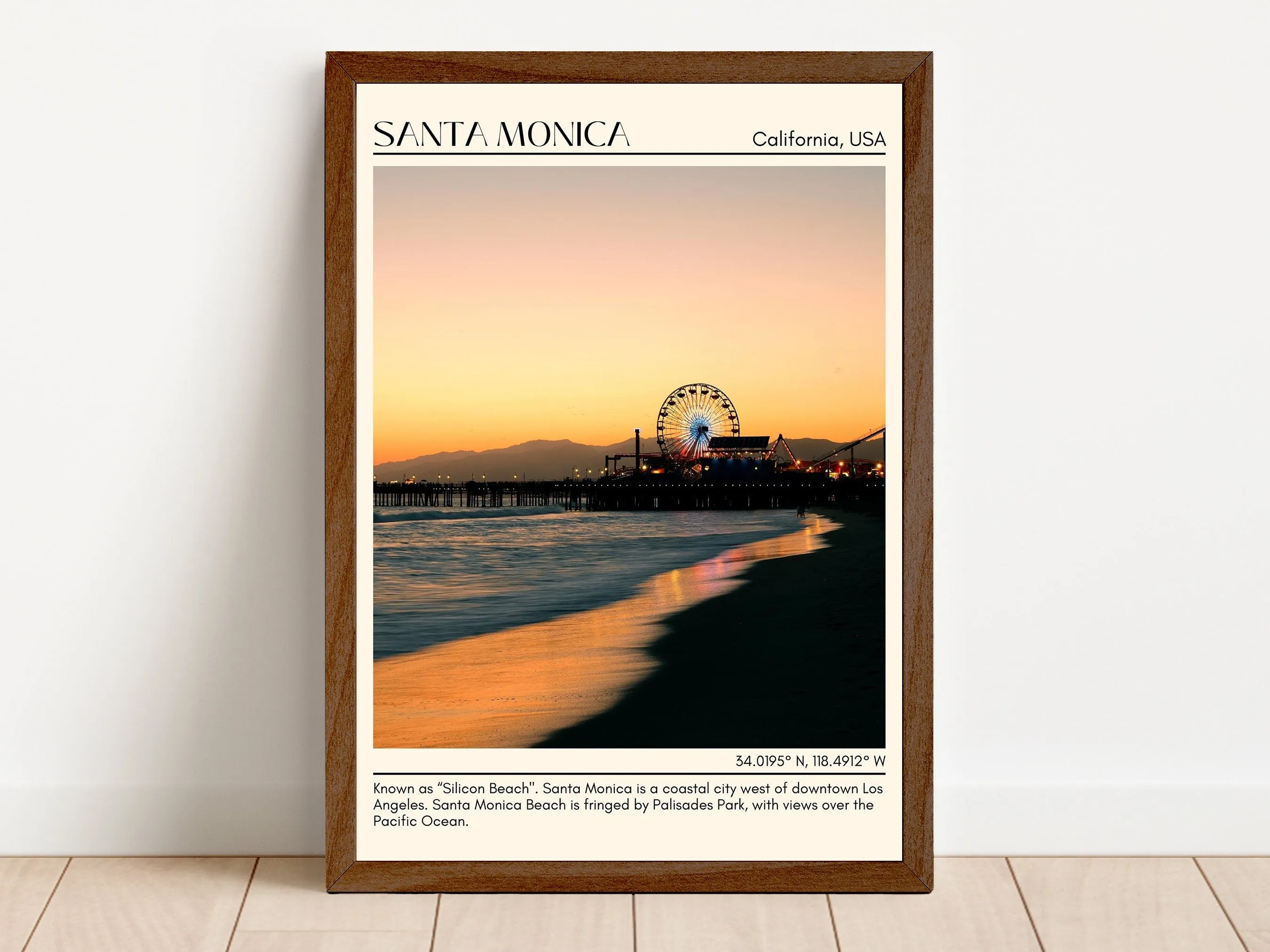 Santa Monica Wall Art Canvas, USA