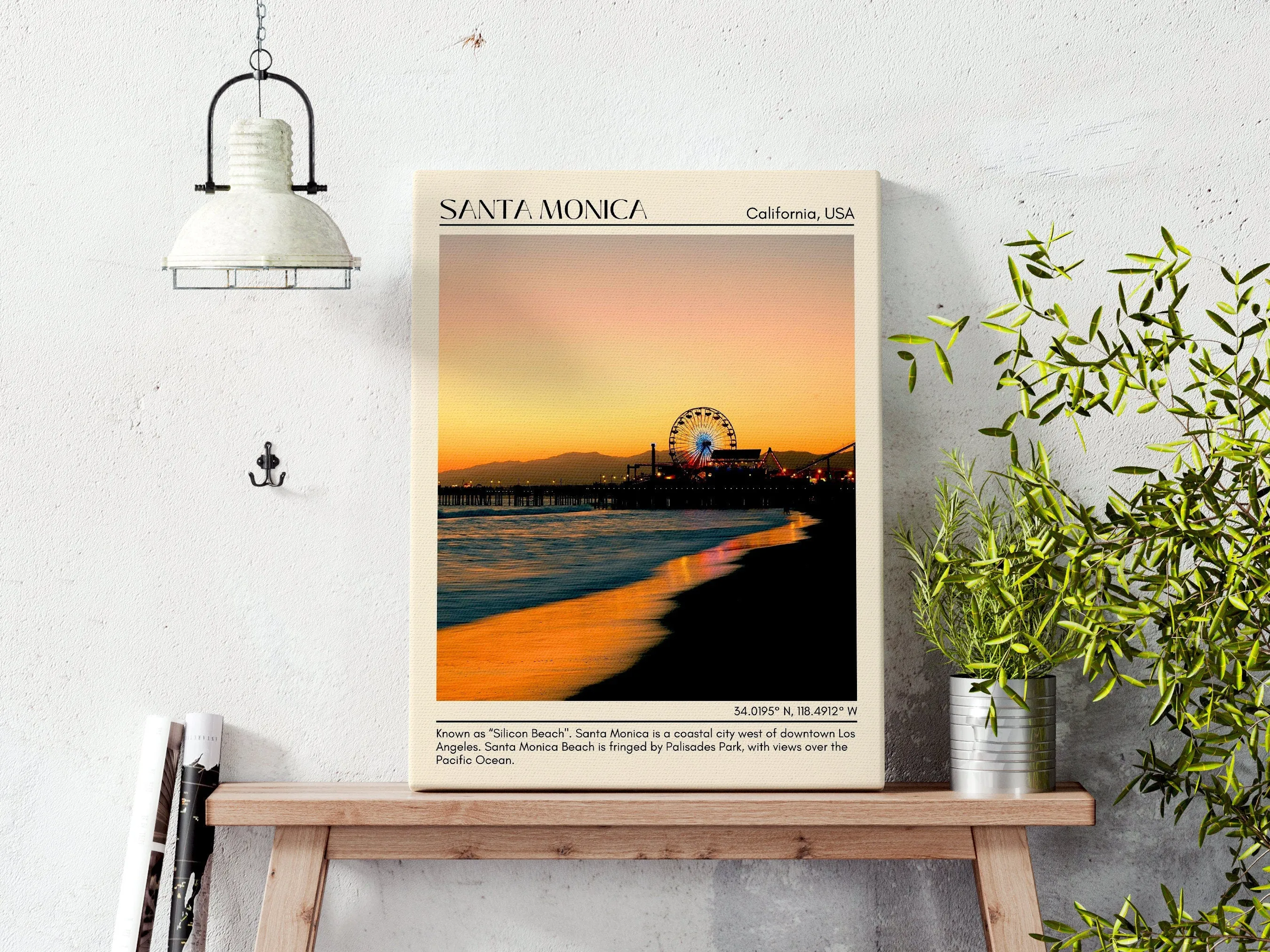 Santa Monica Wall Art Canvas, USA