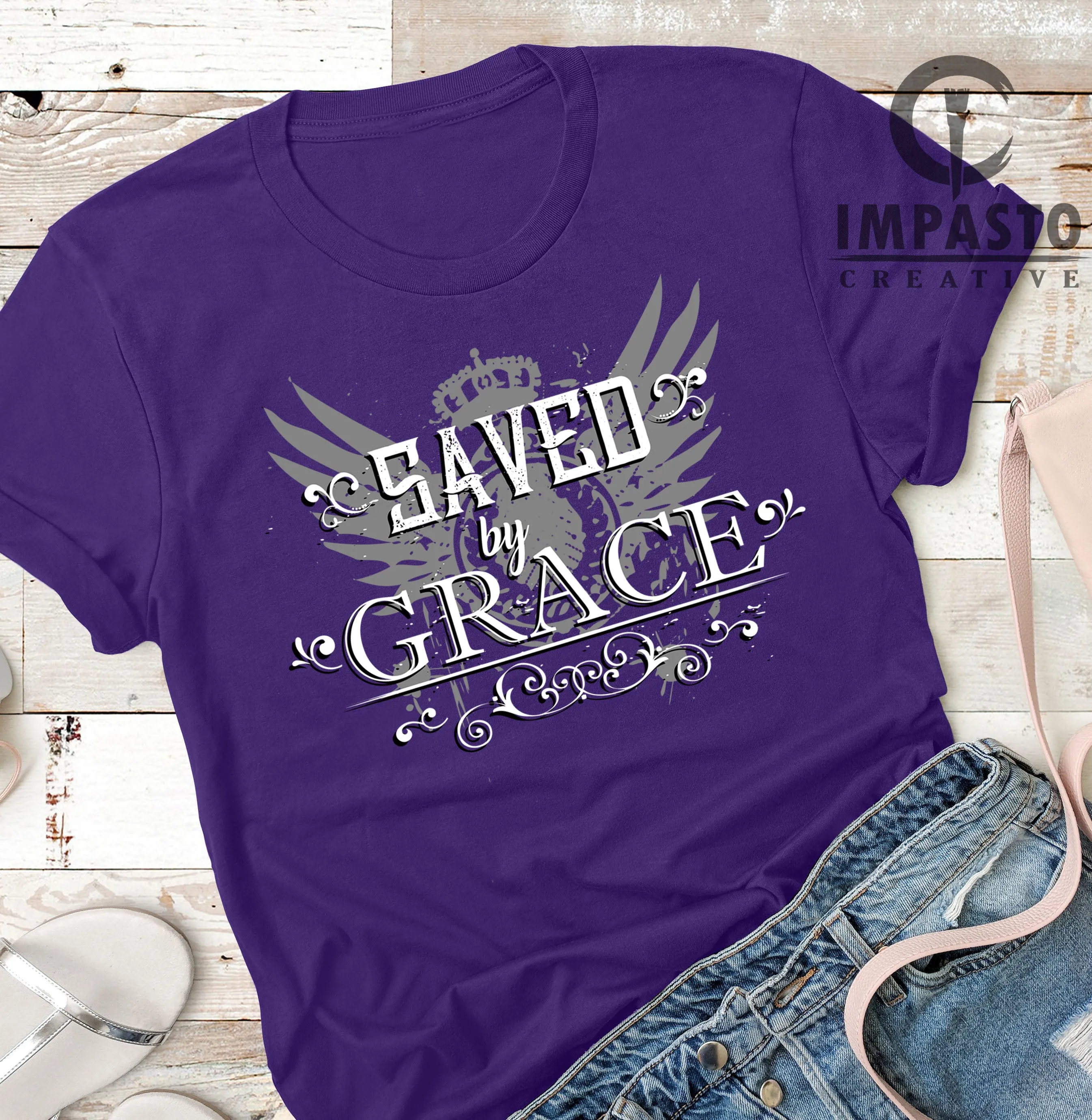 Saved By Grace t shirt, Unisex T shirt