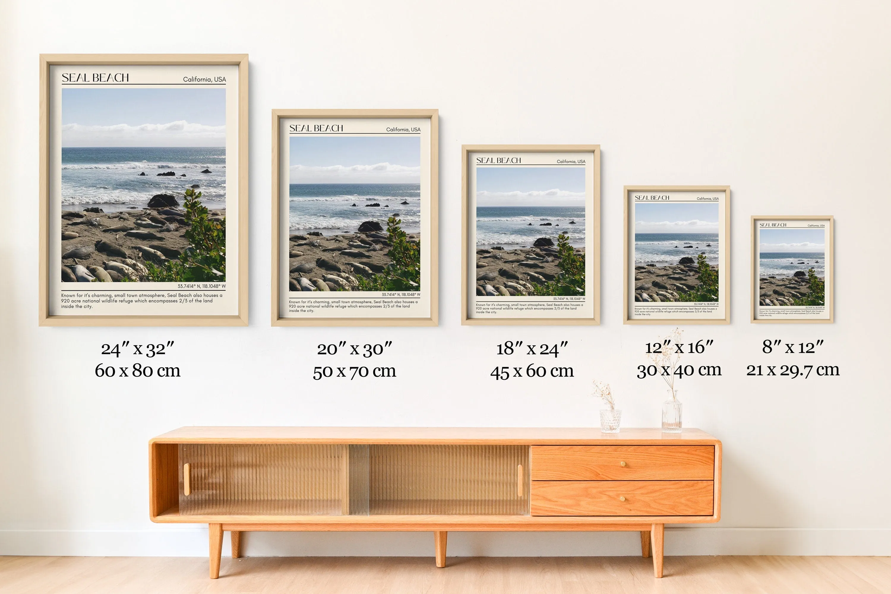 Seal Beach Wall Art Canvas, USA