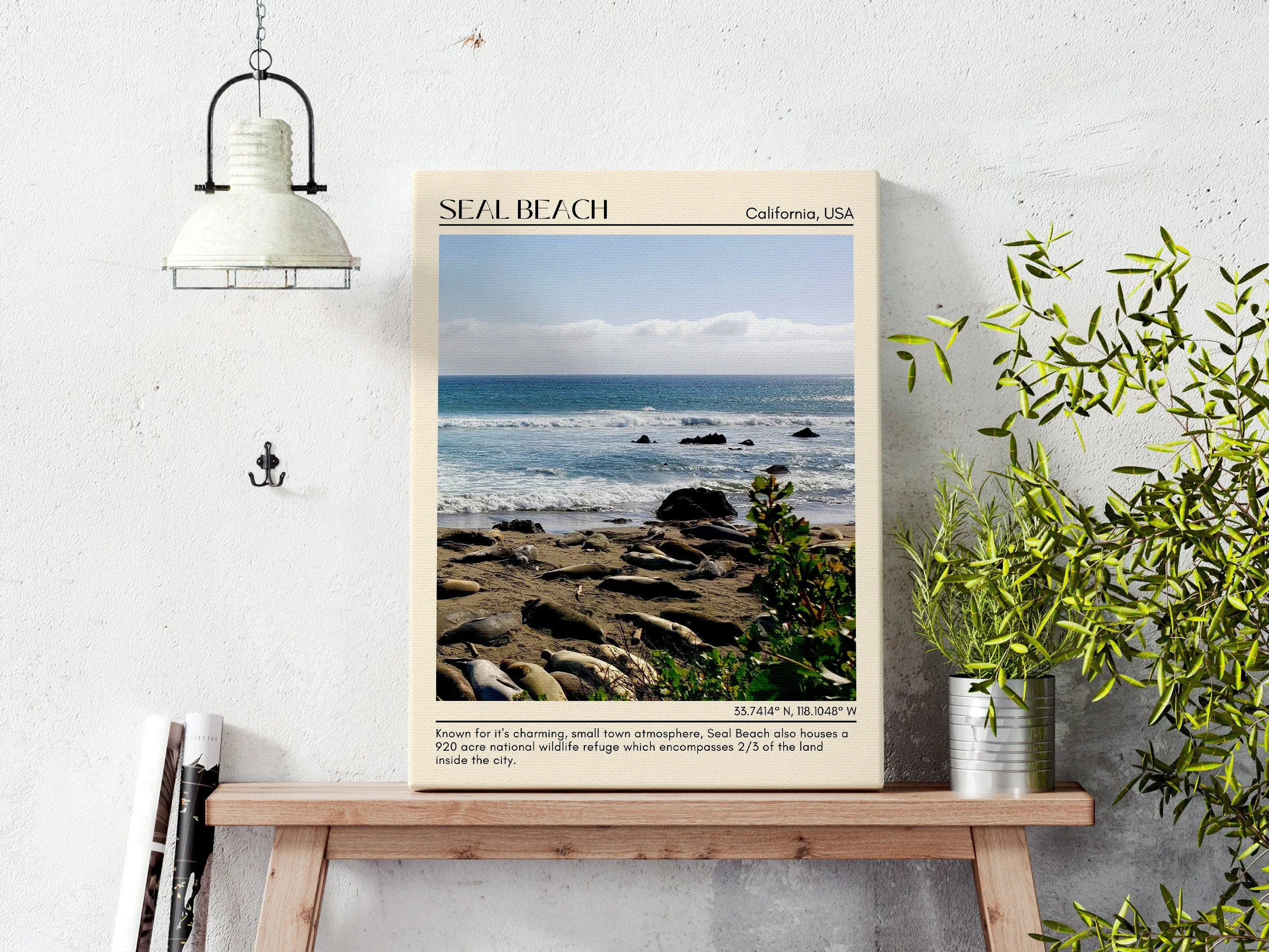 Seal Beach Wall Art Canvas, USA