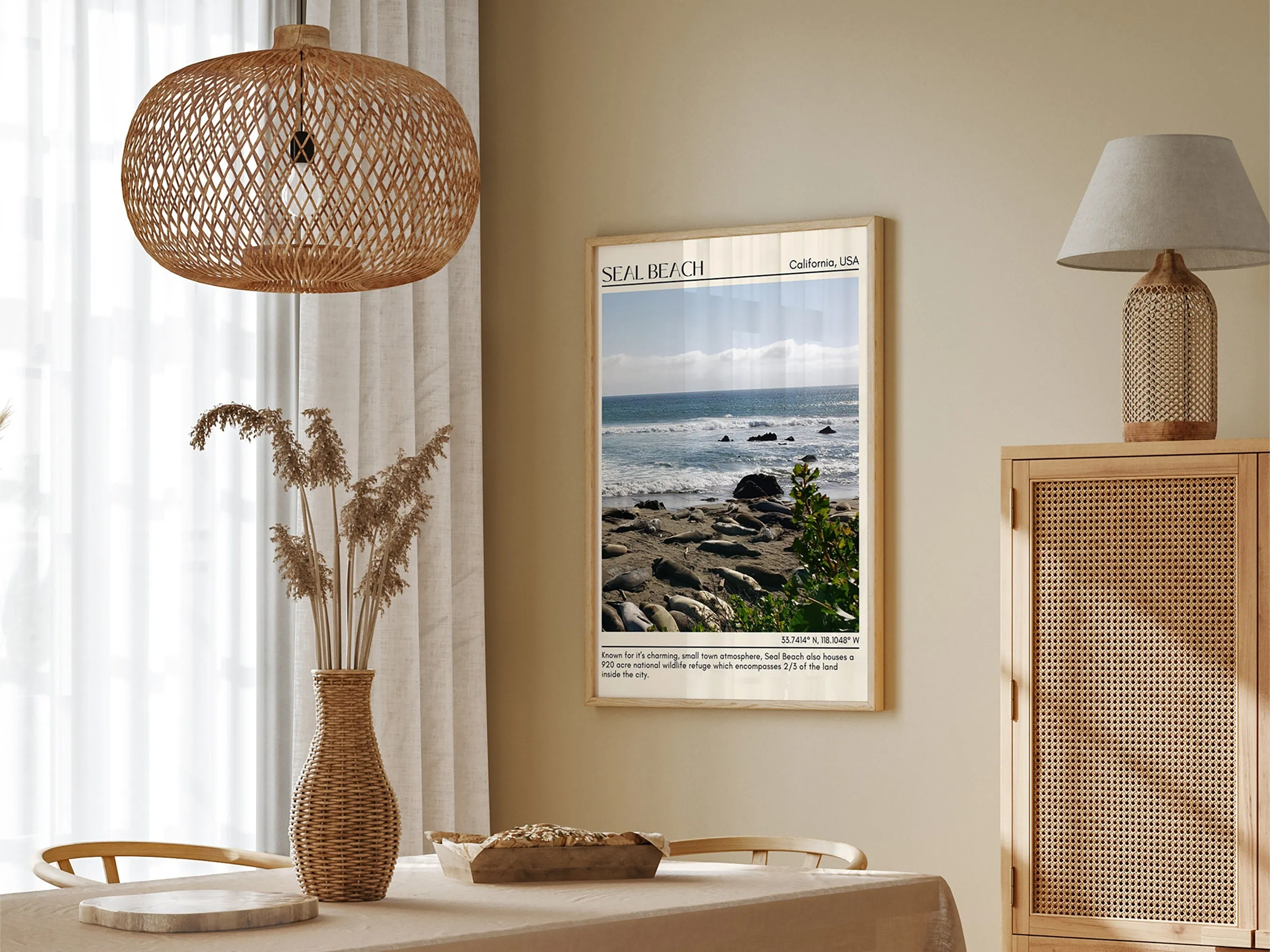 Seal Beach Wall Art Canvas, USA