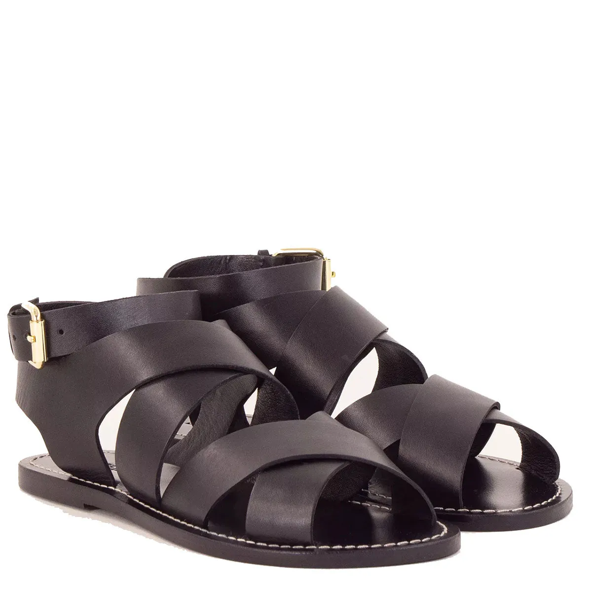 Sessun Dakla Sandals Leather Black