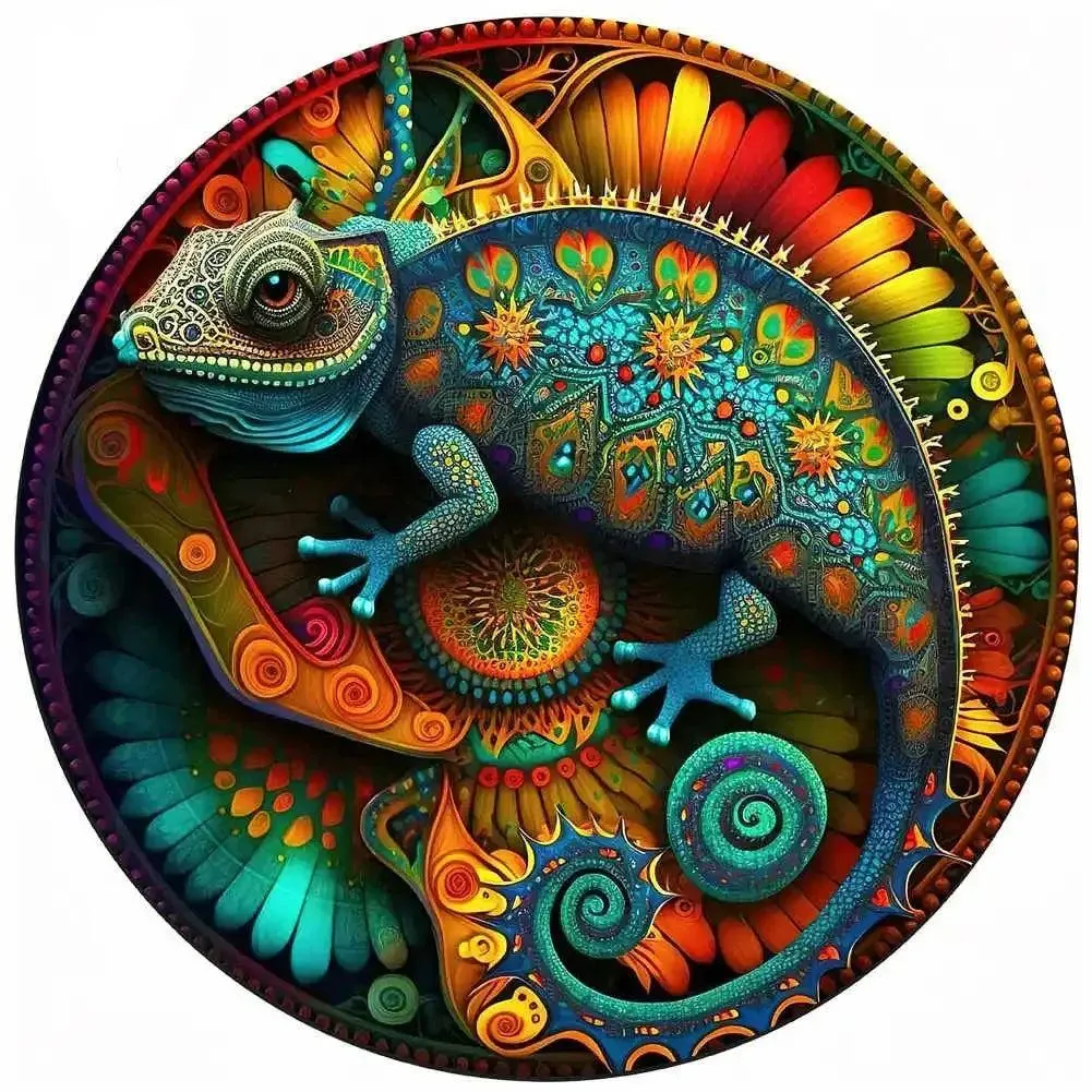 Set 2 Unique Wooden Animal Jigsaw Puzzle, Animal Shape, Wooden Jigsaw Puzzle, Mindfulness & Educational Animals Game for All Ages, Unique Sustainable, Wildlife Gift, Christmas gift Idea C160