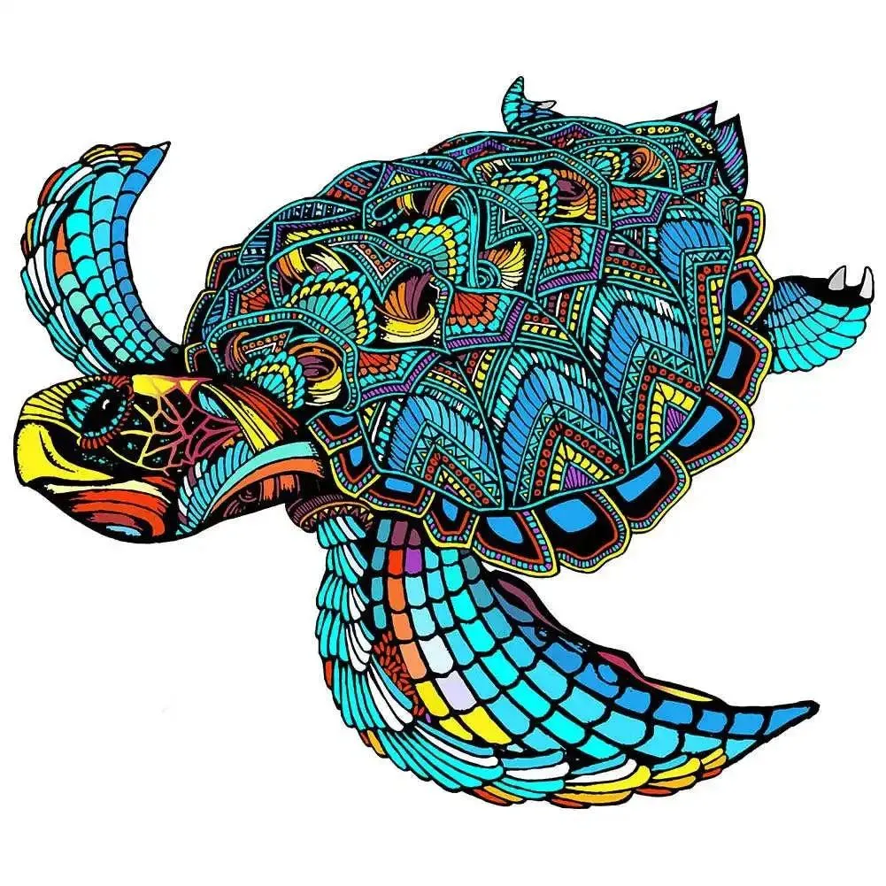 Set 2 Unique Wooden Animal Jigsaw Puzzle, Animal Shape, Wooden Jigsaw Puzzle, Mindfulness & Educational Animals Game for All Ages, Unique Sustainable, Wildlife Gift, Christmas gift Idea C161