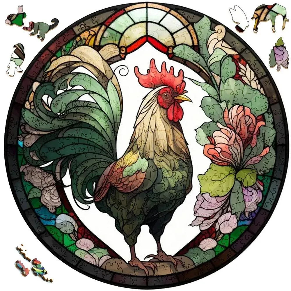 Set 2 Unique Wooden Animal Jigsaw Puzzle, Animal Shape, Wooden Jigsaw Puzzle, Mindfulness & Educational Animals Game for All Ages, Unique Sustainable, Wildlife Gift, Christmas gift Idea C164