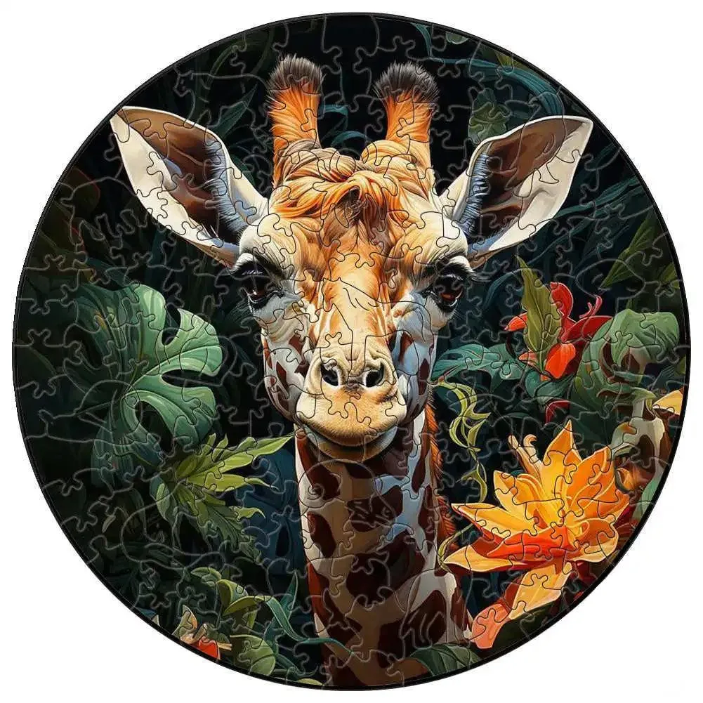 Set 2 Unique Wooden Animal Jigsaw Puzzle, Animal Shape, Wooden Jigsaw Puzzle, Mindfulness & Educational Animals Game for All Ages, Unique Sustainable, Wildlife Gift, Christmas gift Idea C164