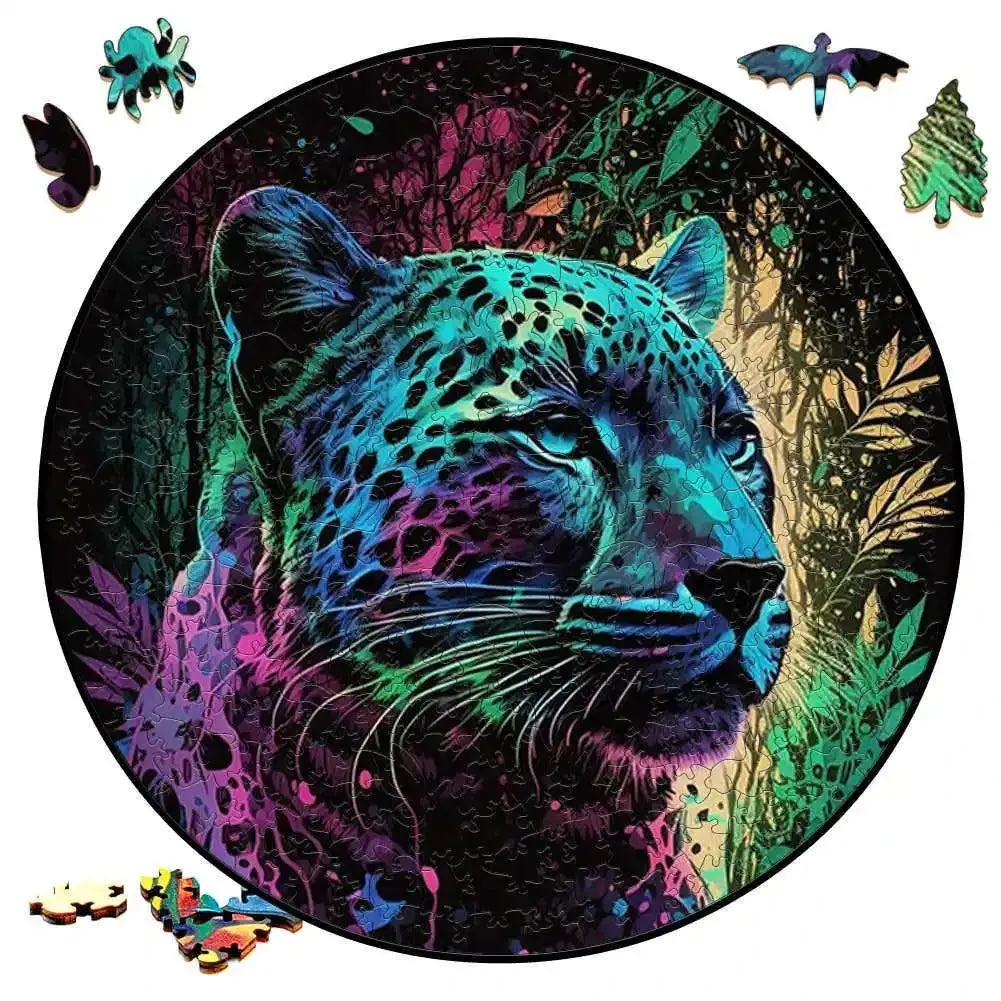 Set 2 Unique Wooden Animal Jigsaw Puzzle, Animal Shape, Wooden Jigsaw Puzzle, Mindfulness & Educational Animals Game for All Ages, Unique Sustainable, Wildlife Gift, Christmas gift Idea C164