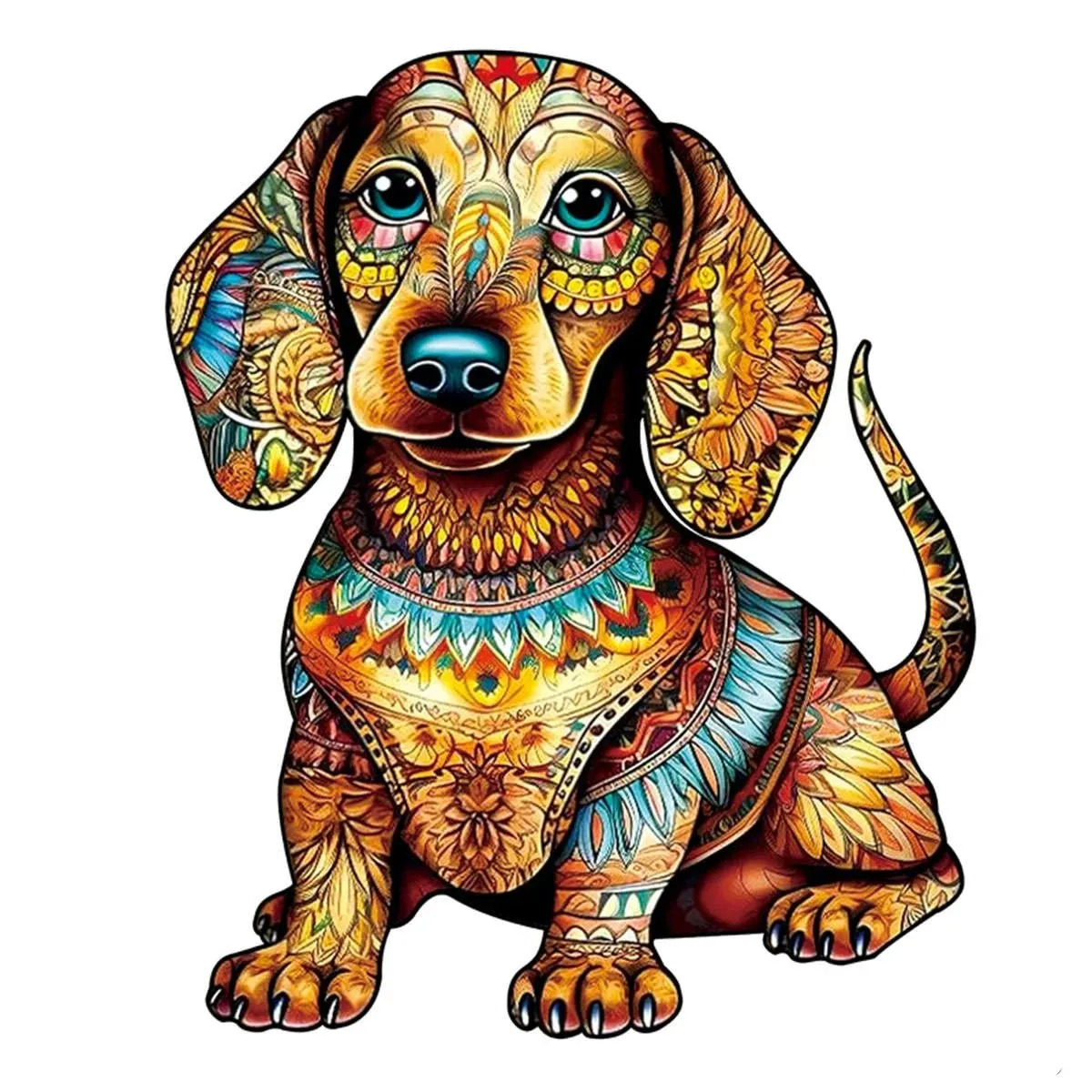 Set 2 Unique Wooden Animal Jigsaw Puzzle, Animal Shape, Wooden Jigsaw Puzzle, Mindfulness & Educational Animals Game for All Ages, Unique Sustainable, Wildlife Gift, Christmas gift Idea C172
