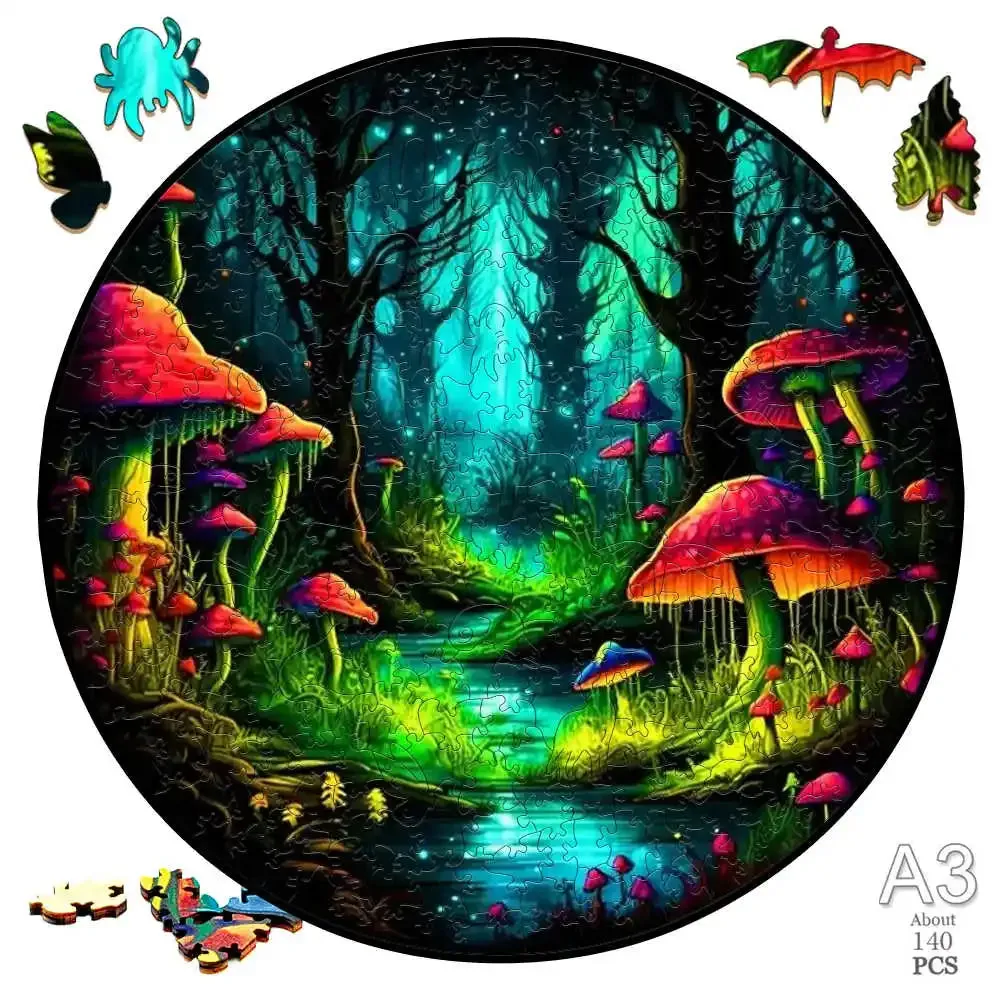 Set 2 Unique Wooden Animal Jigsaw Puzzle, Wooden Jigsaw Puzzle, Mindfulness & Educational Animals Game for All Ages, Unique Sustainable, Wildlife Gift, Christmas gift Idea C192