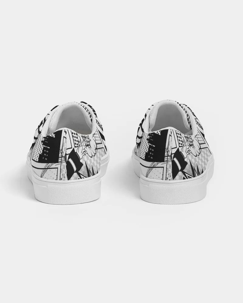 SMF Retro Comic Feminine Lace Up Canvas Shoe