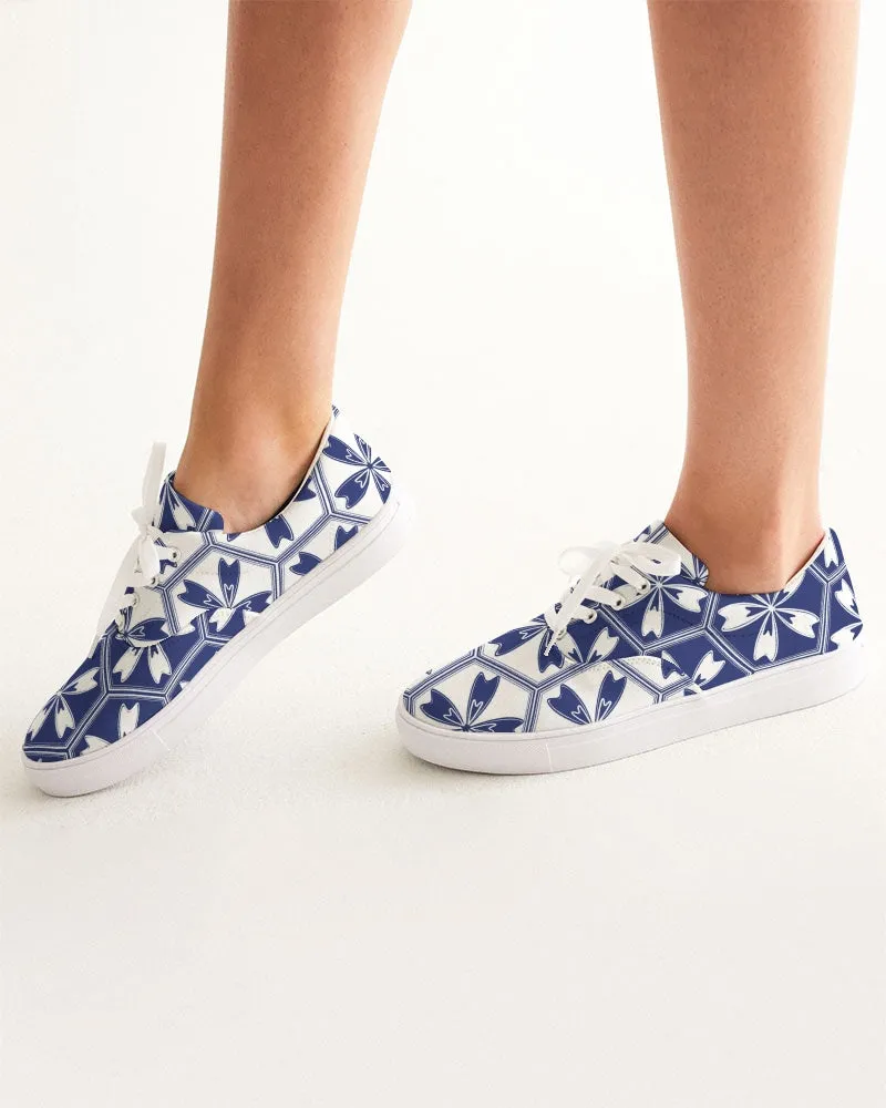 SMF Sakura Feminine Lace Up Canvas Shoe
