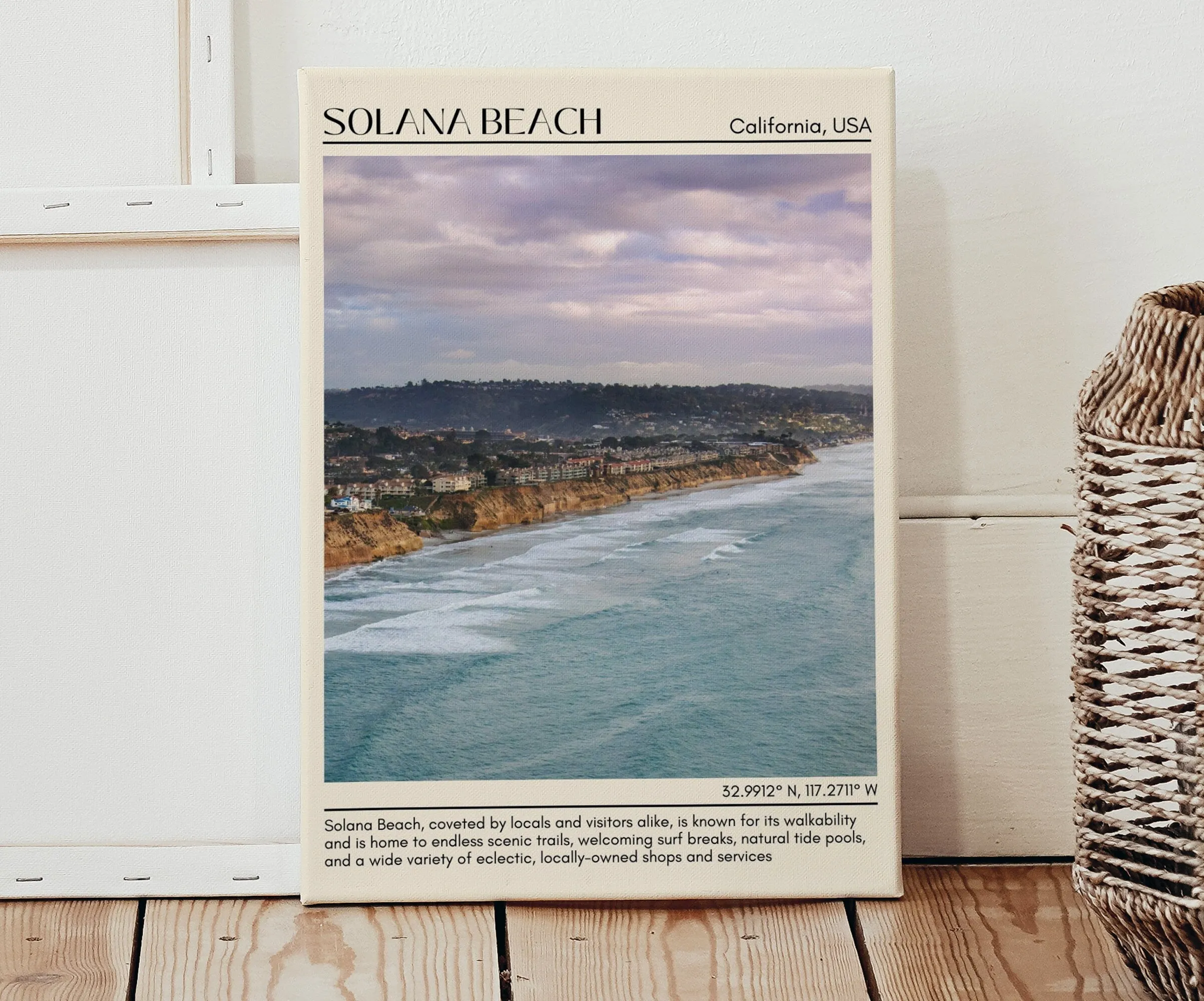Solana Beach Wall Art Canvas, USA