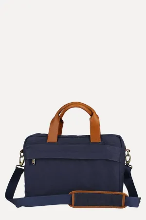 Solid Canvas Laptop Bag With Sling