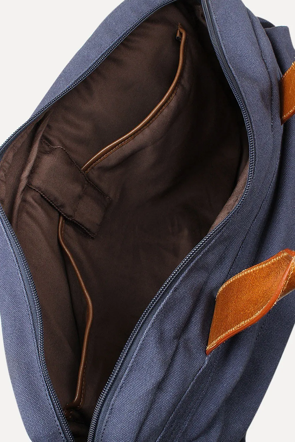 Solid Canvas Laptop Bag With Sling