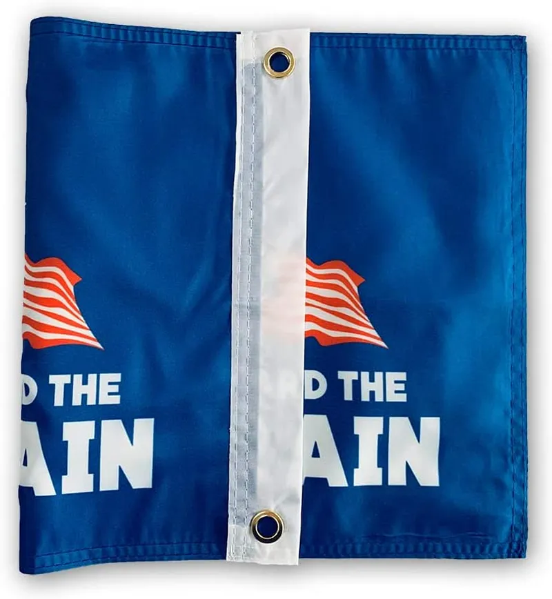 SOULBUTY Trump Train Flag 12x18 Double Sided, All Aboard the Trump Train Flag, for Boat, True Two-sided, Three layers