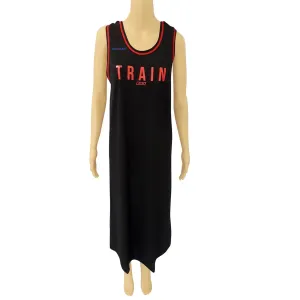 Sporting and Out Event Sleeve Free Long Top - Black