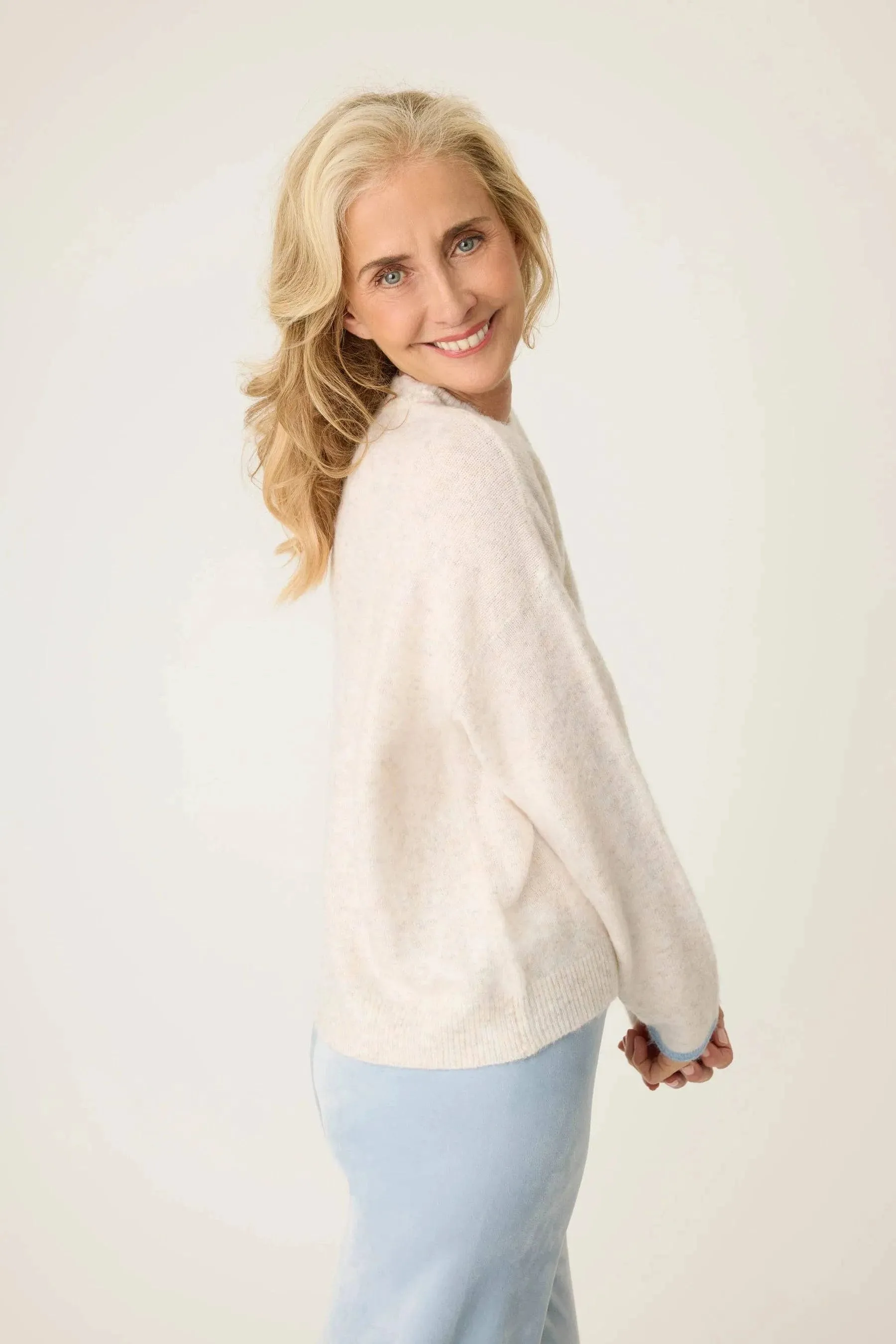 Spread Love LS Sweater by P.J. Salvage | Oatmeal