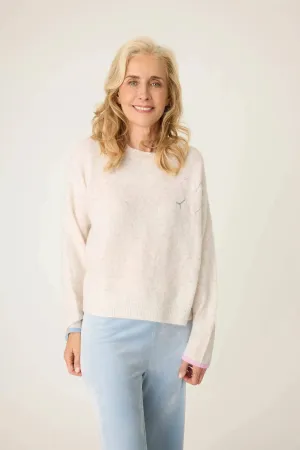 Spread Love LS Sweater by P.J. Salvage | Oatmeal
