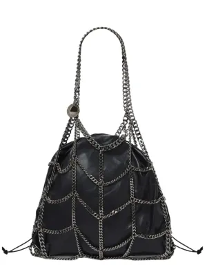Stella McCartney Small Tote Brass Chain Cage in Ruthenium