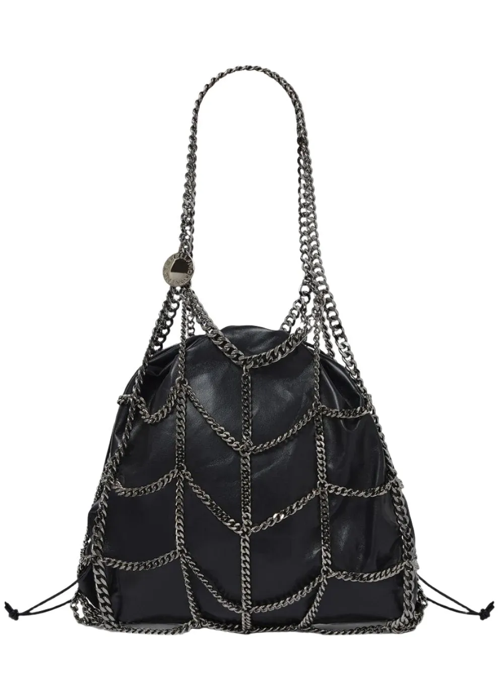 Stella McCartney Small Tote Brass Chain Cage in Ruthenium