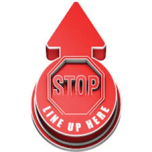 STOP Line Up Here Outdoor 3D Floor Sign/Buy online