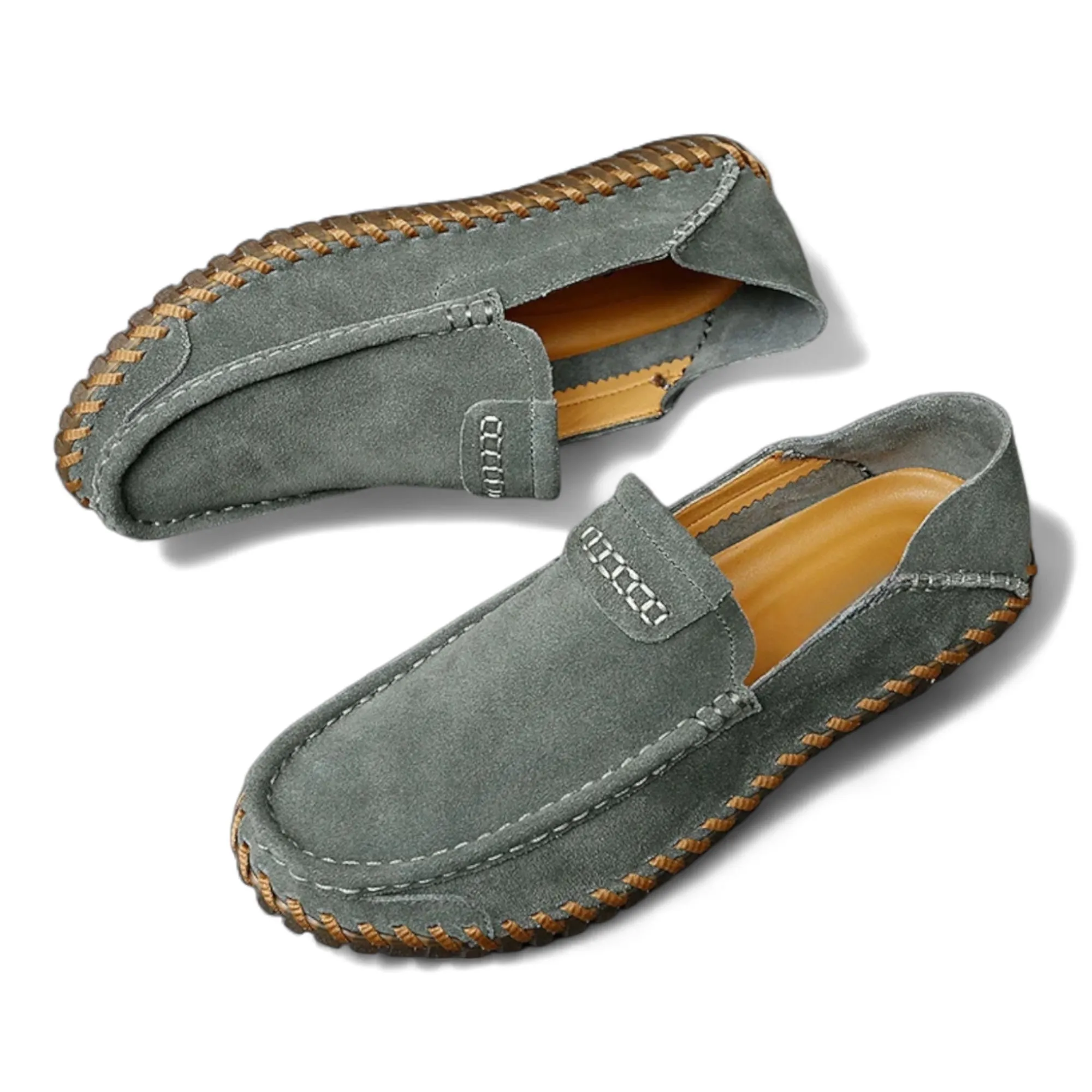 Suede Stitched Moccasins
