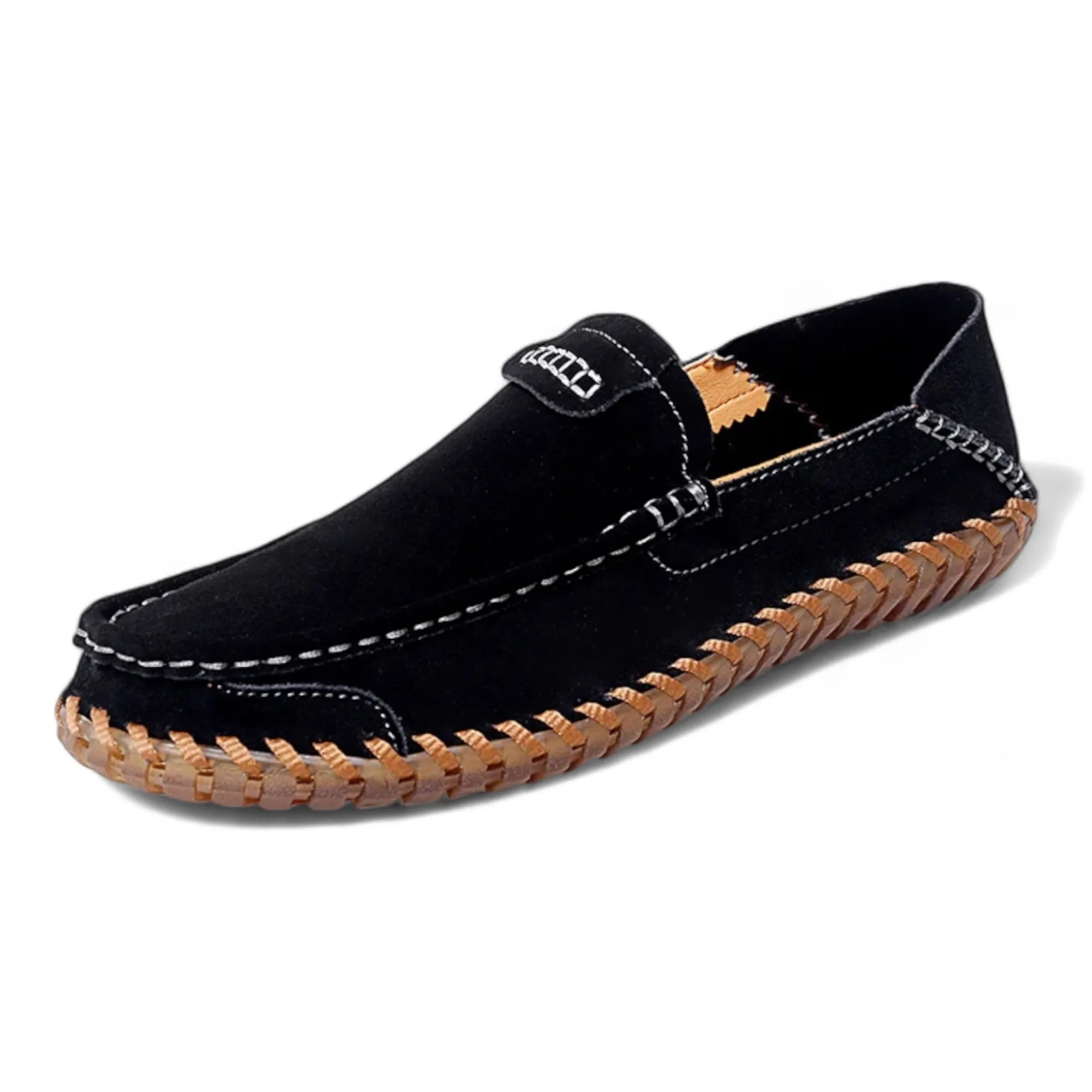 Suede Stitched Moccasins