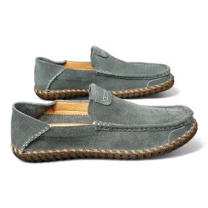 Suede Stitched Moccasins