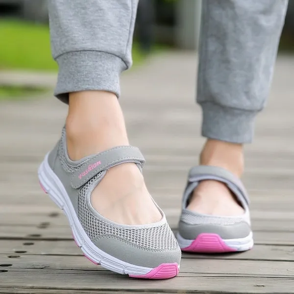 Summer Women Casual Sneakers Mesh Breathable Shoes Fitness Shoes Walking Running Shoes