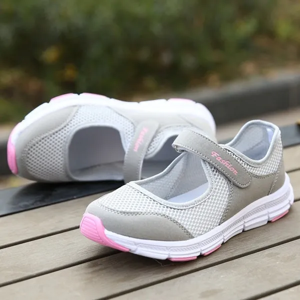 Summer Women Casual Sneakers Mesh Breathable Shoes Fitness Shoes Walking Running Shoes