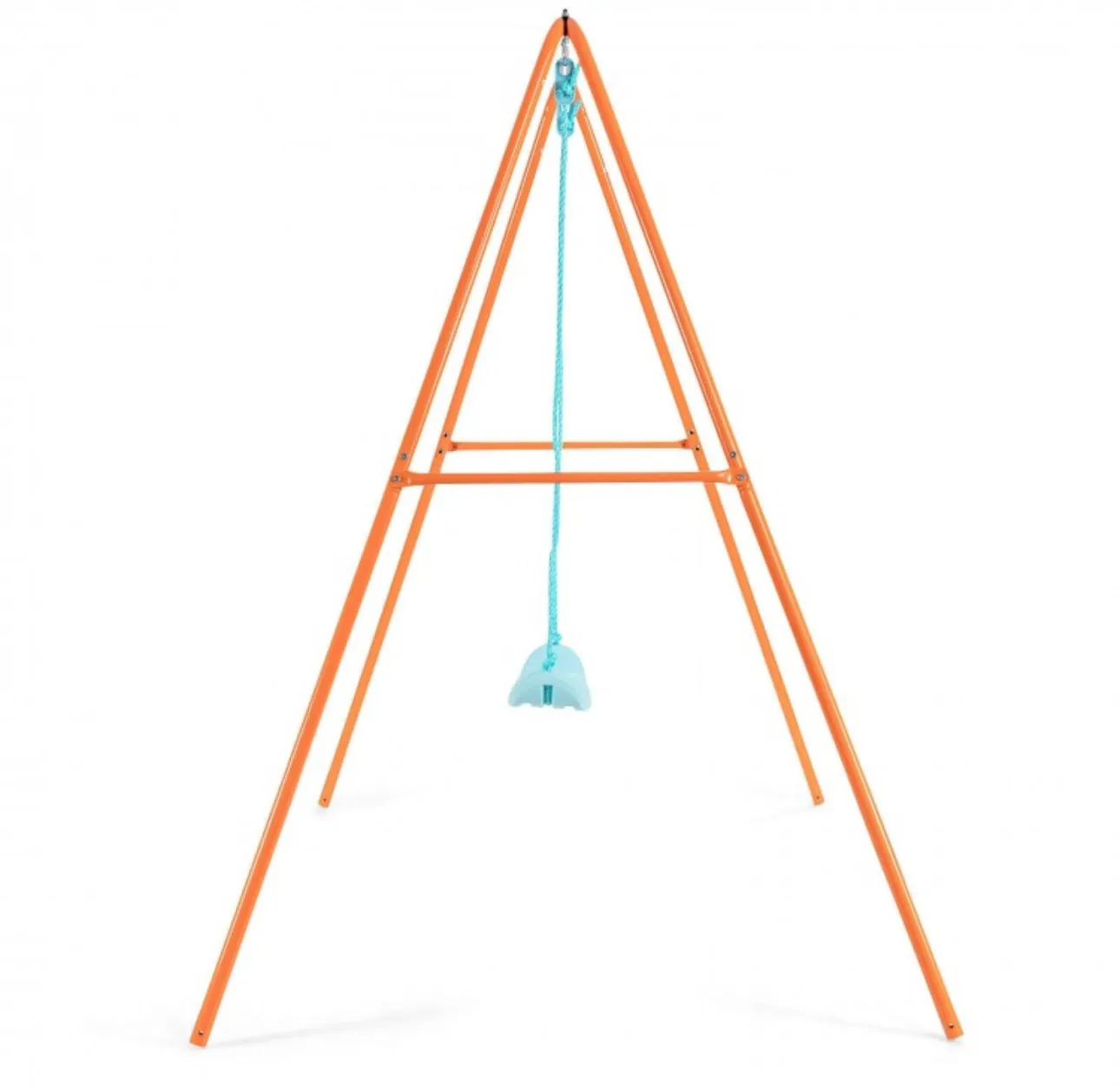 Super Fun Heavy Duty Outdoor Kids Swing Set | Strong Frame | Ground Stakes | Easy Assembly | Holds 110lbs | Great For Any Playground