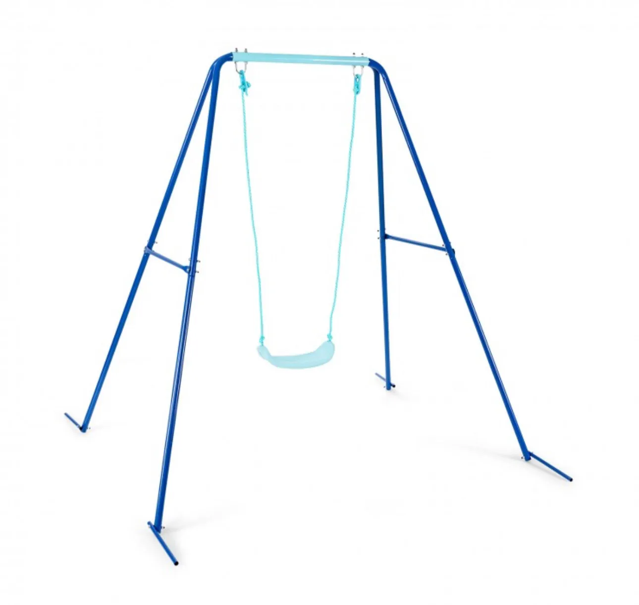 Super Fun Heavy Duty Outdoor Kids Swing Set | Strong Frame | Ground Stakes | Easy Assembly | Holds 110lbs | Great For Any Playground