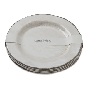 TAG Veranda Ivory Melamine Salad Plate Set of 4