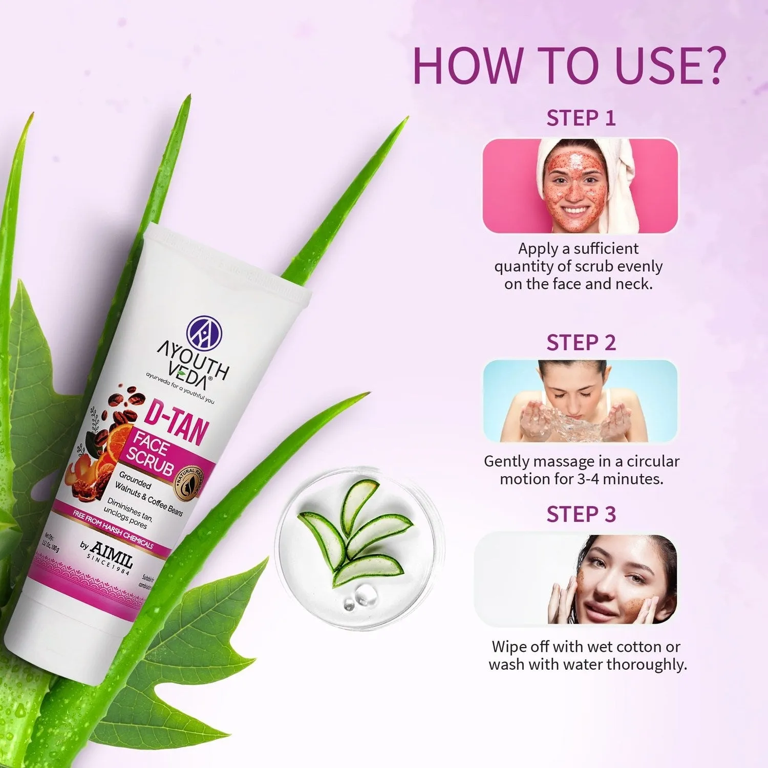 Tan Free Glowing Skin Combo | D-Tan Regimen  310 g