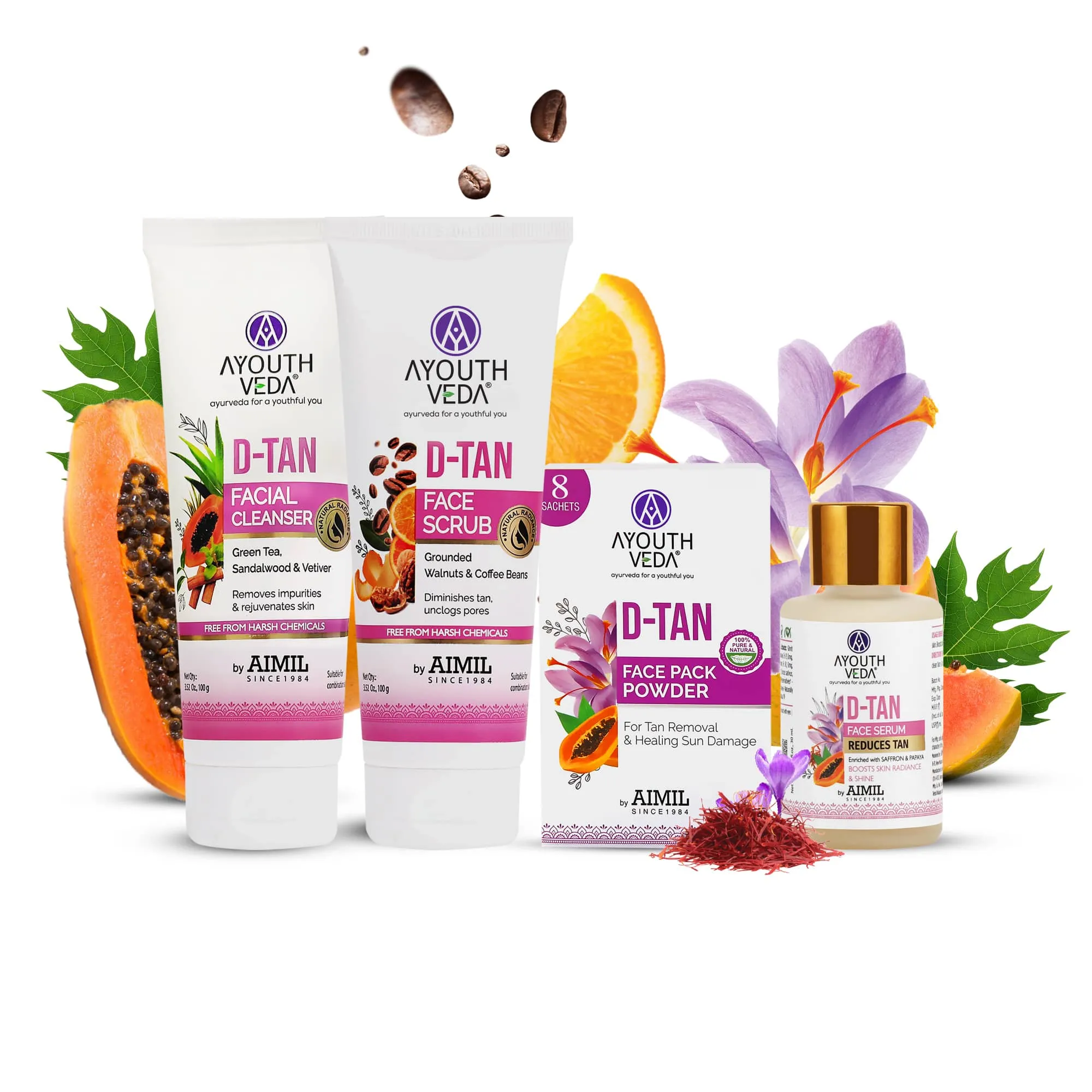 Tan Free Glowing Skin Combo | D-Tan Regimen  310 g
