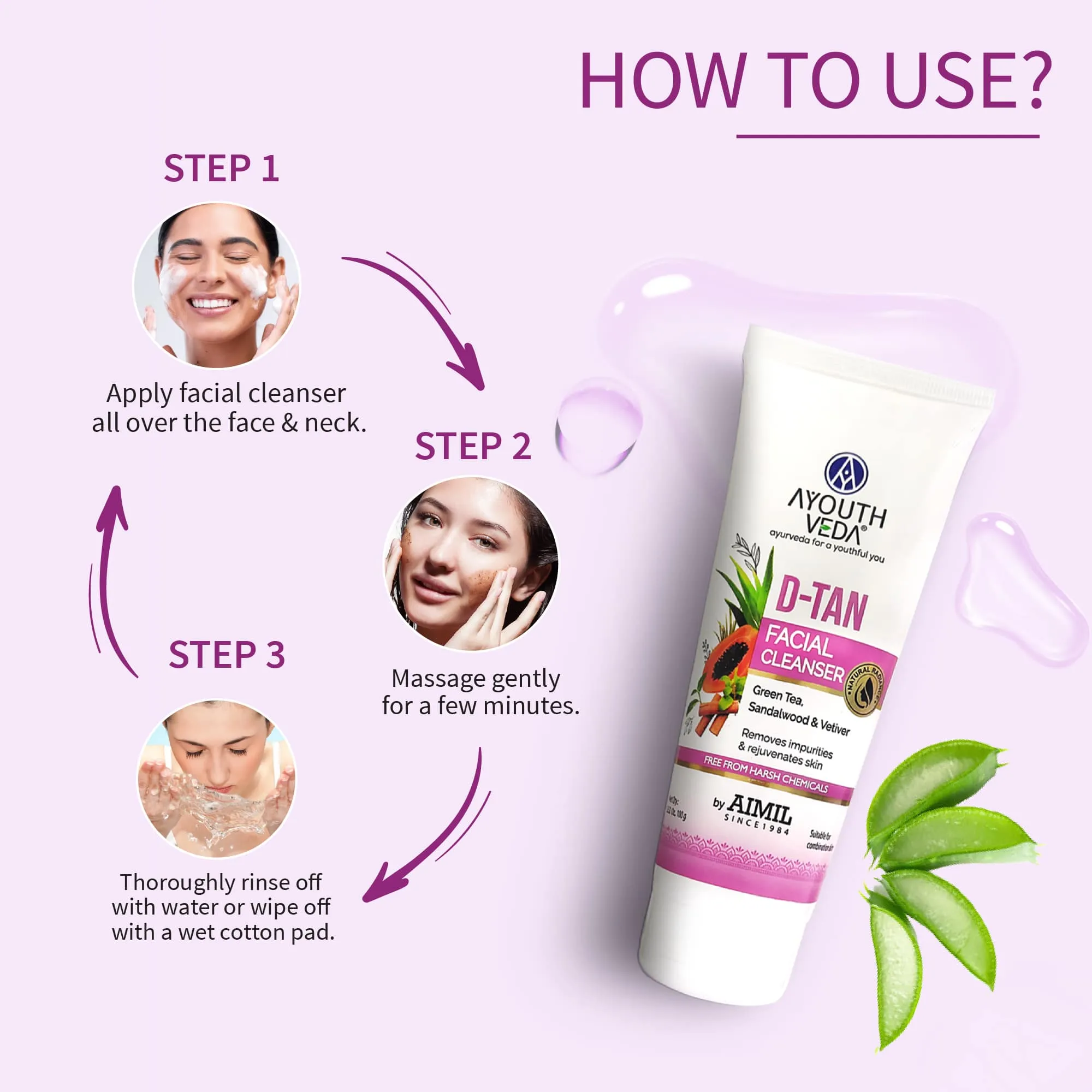 Tan Free Glowing Skin Combo | D-Tan Regimen  310 g