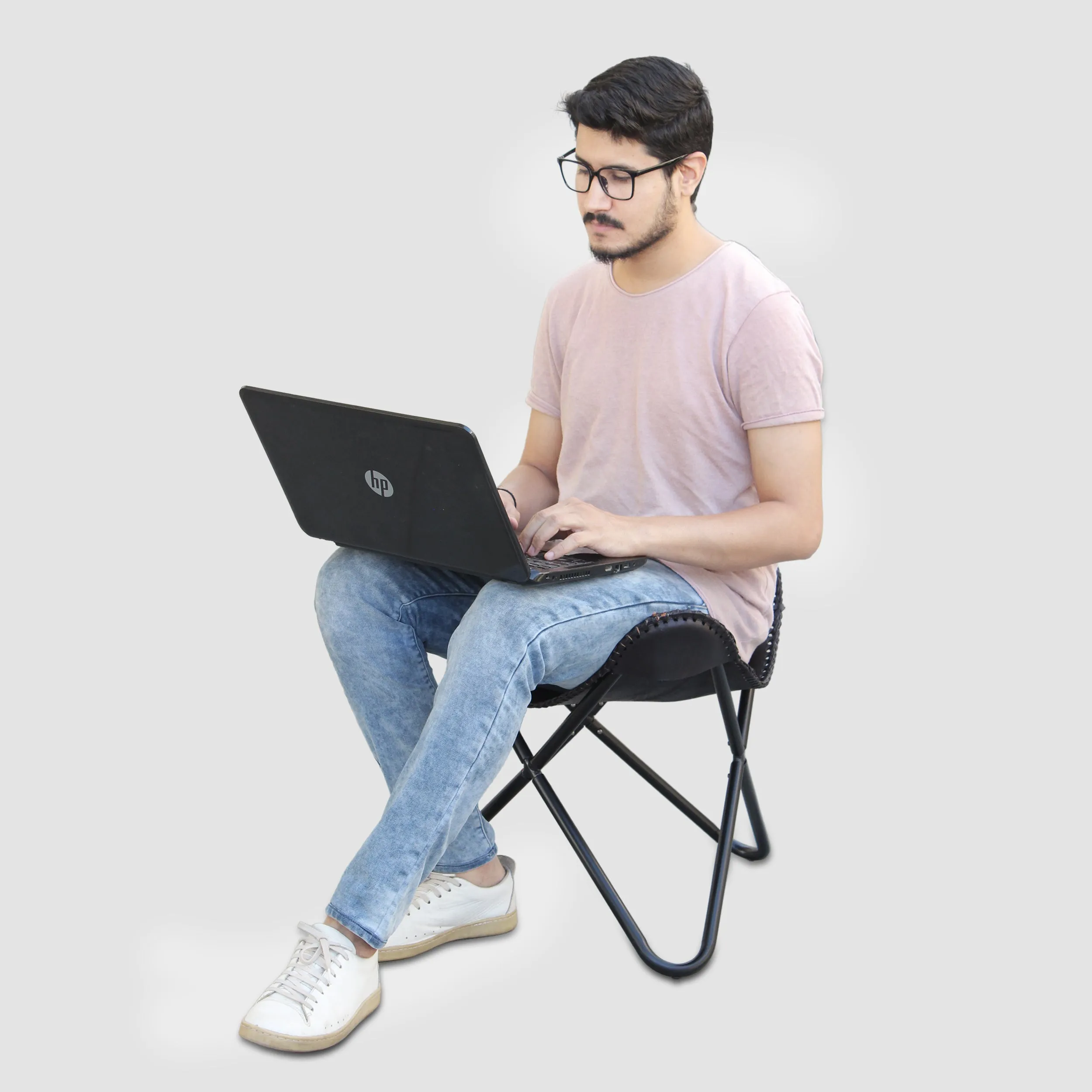 The Butterfly | Leather Tripod Chair