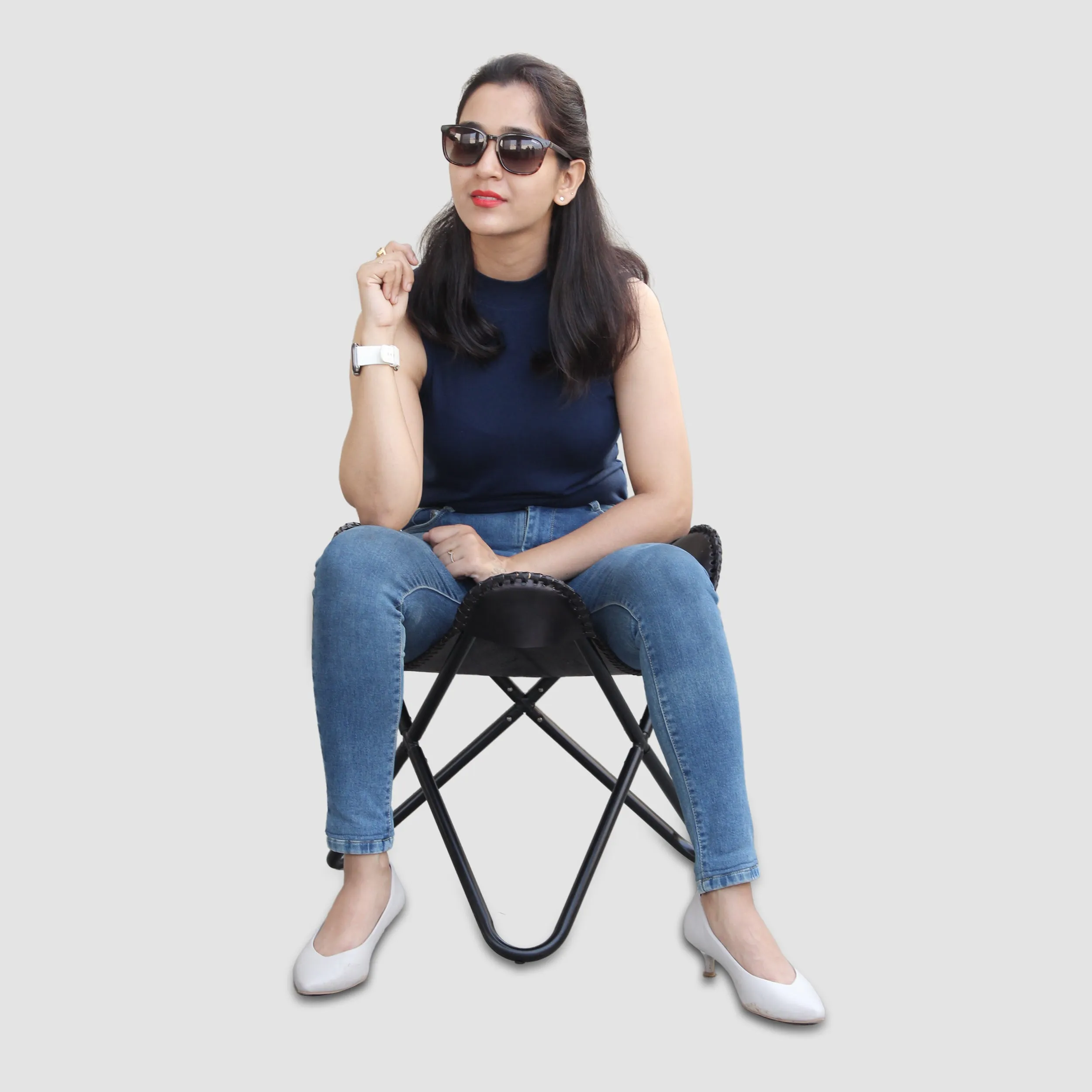 The Butterfly | Leather Tripod Chair